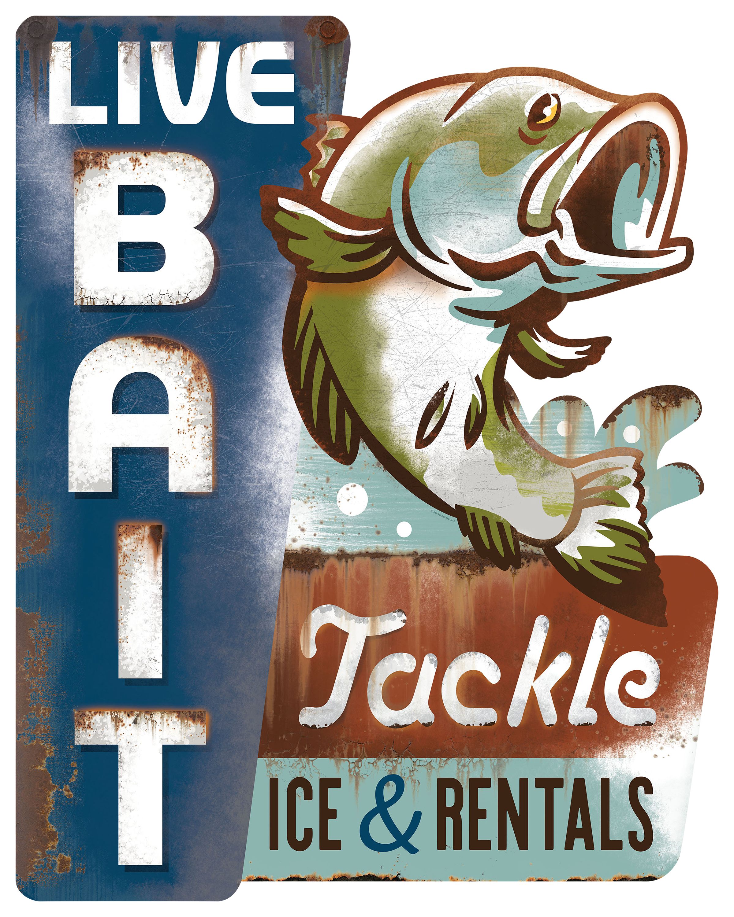 Open Road Brands Live Bait Tin Sign