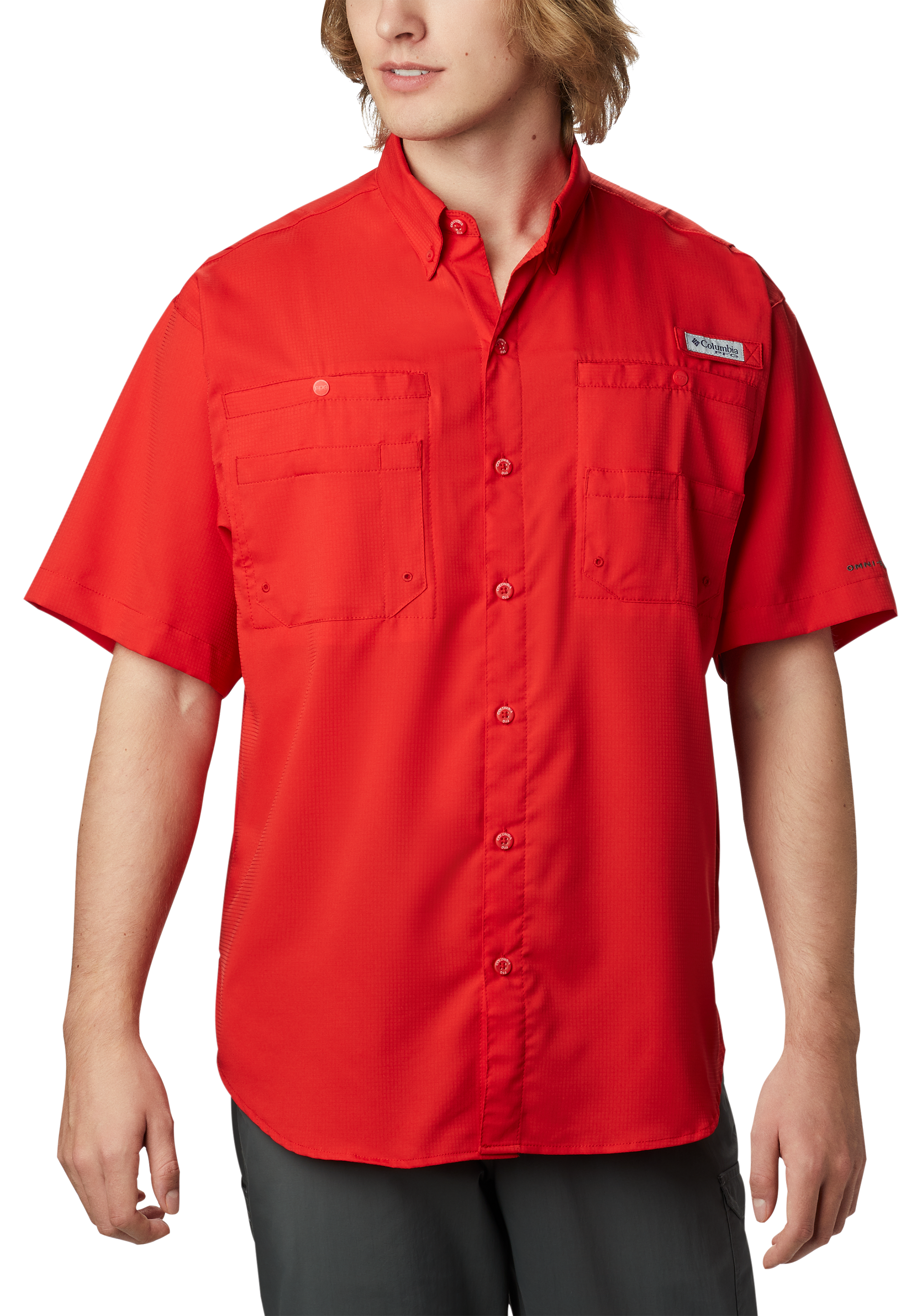 Image of Columbia Tamiami II Short-Sleeve Shirt - Red Spark - 4XL