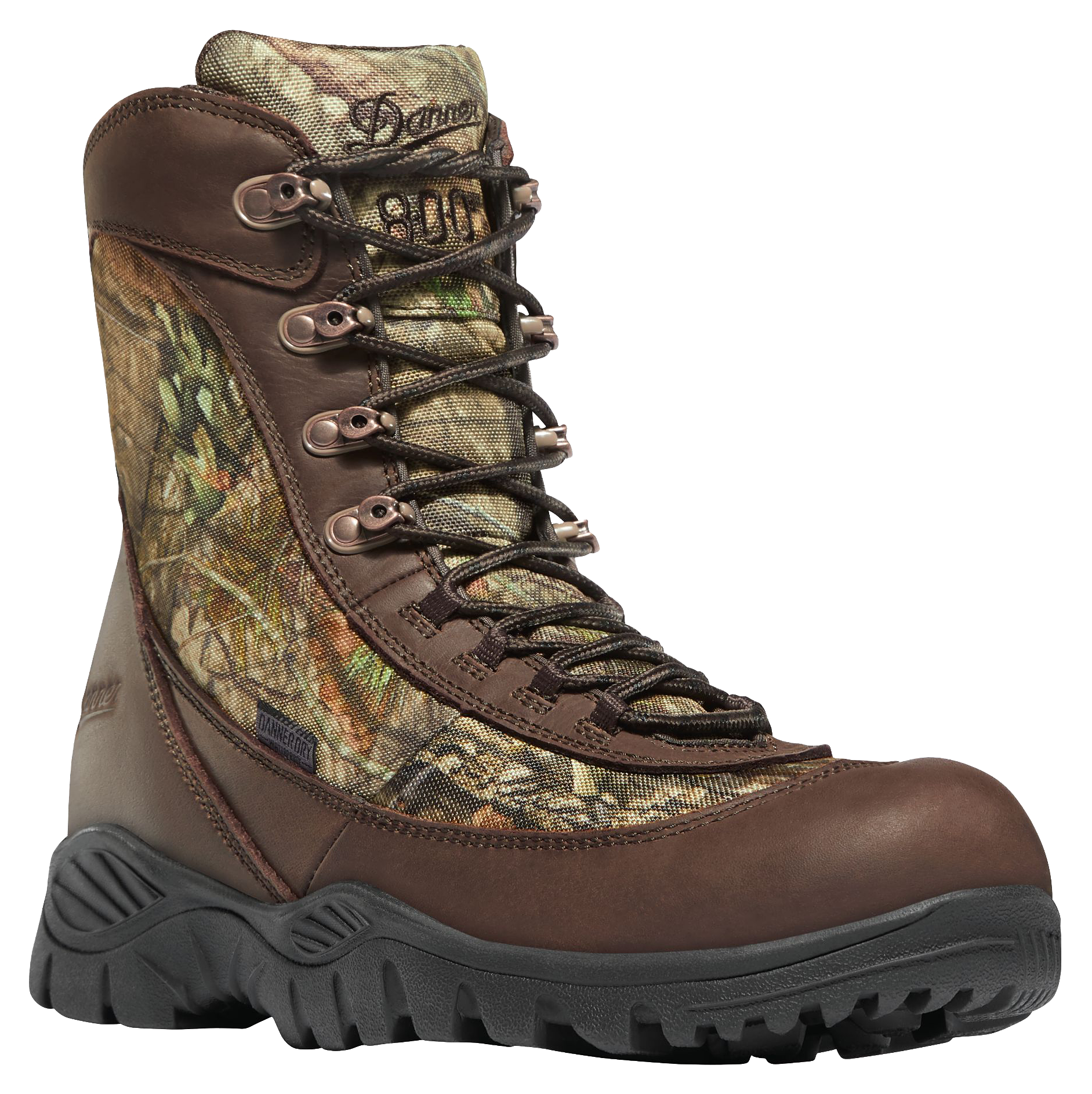 Danner Element 8″ 800-Gram Insulated Waterproof Hunting Boots for Men - Mossy Oak Break-Up Country - 9W