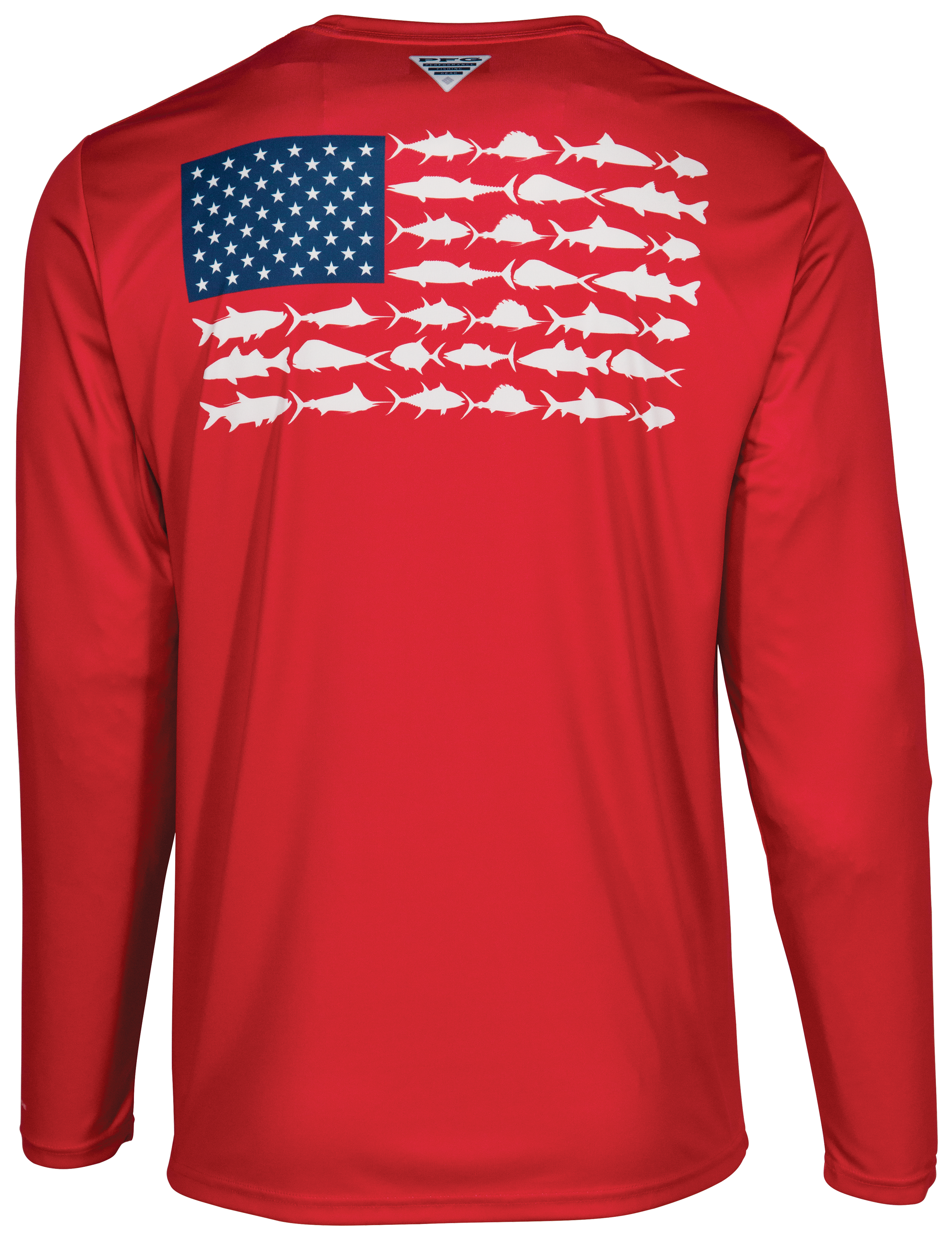 Columbia Terminal Tackle PFG Fish Flag Long-Sleeve Shirt for Men - Red Spar