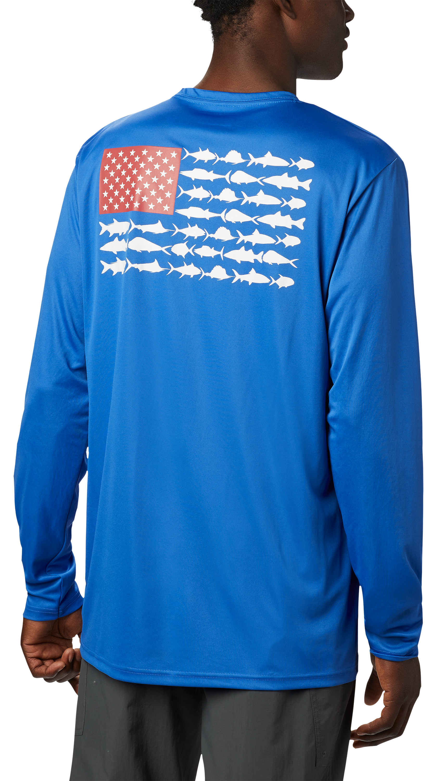Columbia Terminal Tackle PFG Fish Flag Long-Sleeve Shirt for Men - Vivid Bl