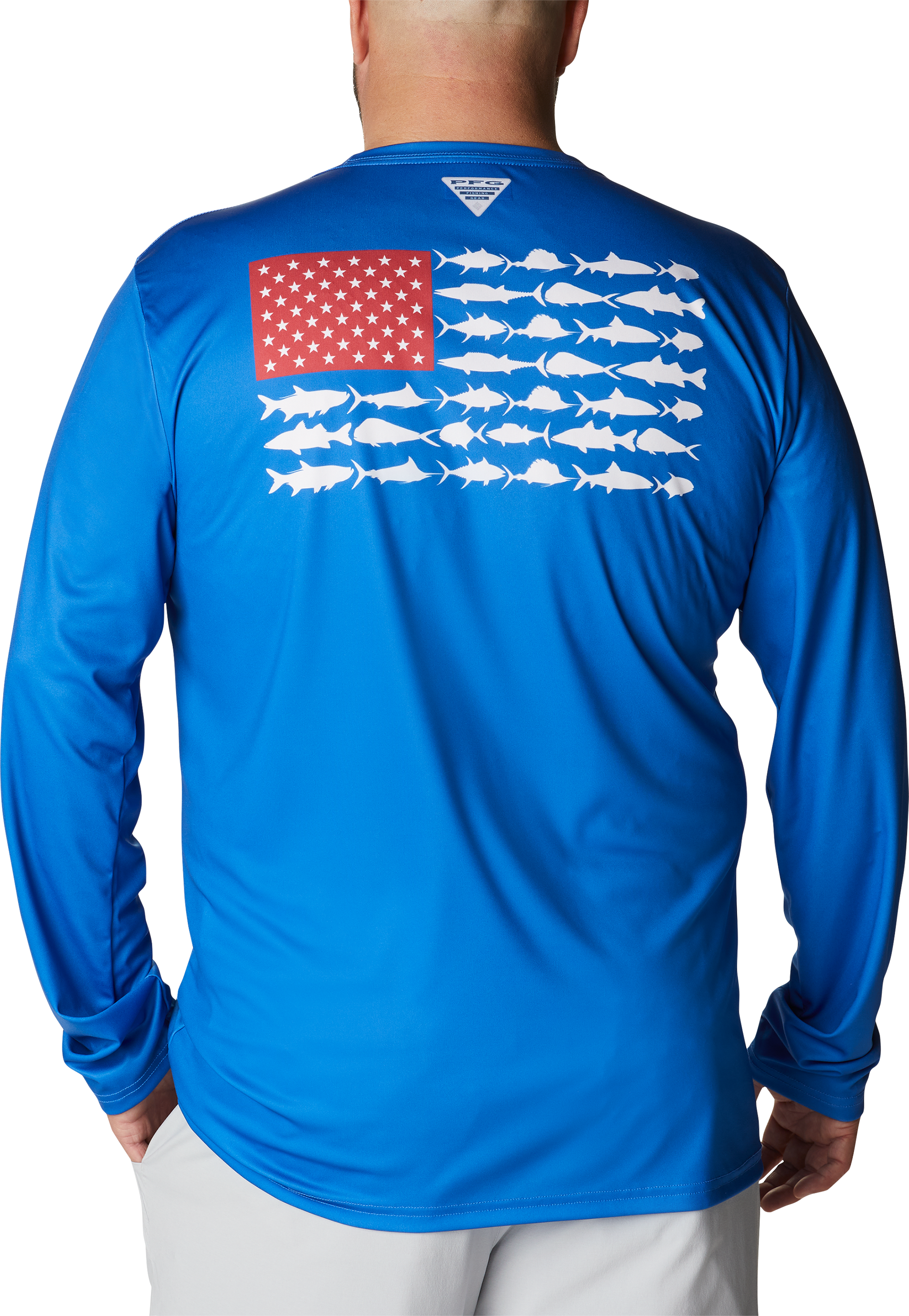 Columbia Terminal Tackle PFG Fish Flag Long-Sleeve Shirt for Men - Vivid Bl