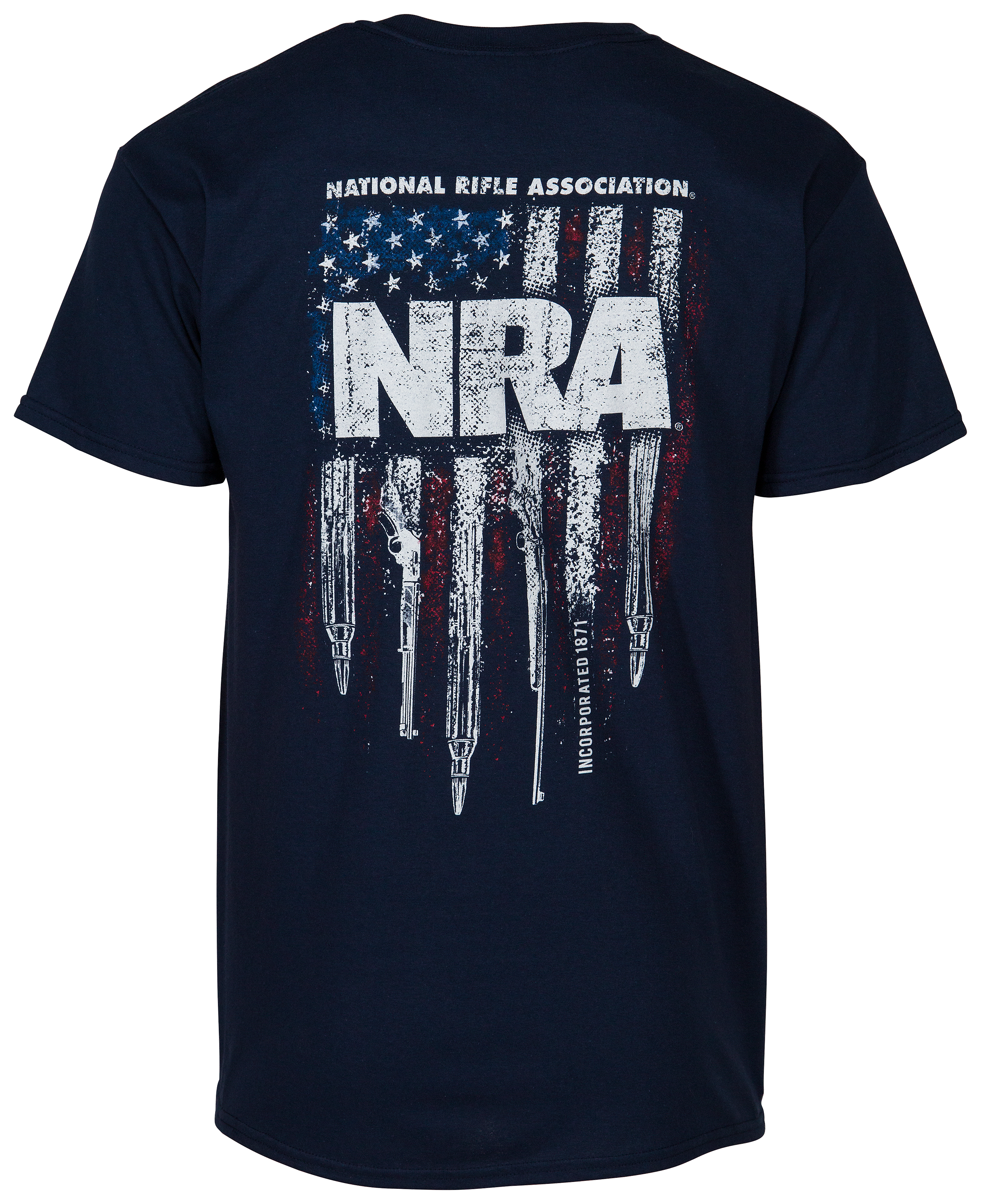 NRA Gun Stripes Short-Sleeve T-Shirt for Men - Navy - L - NRA
