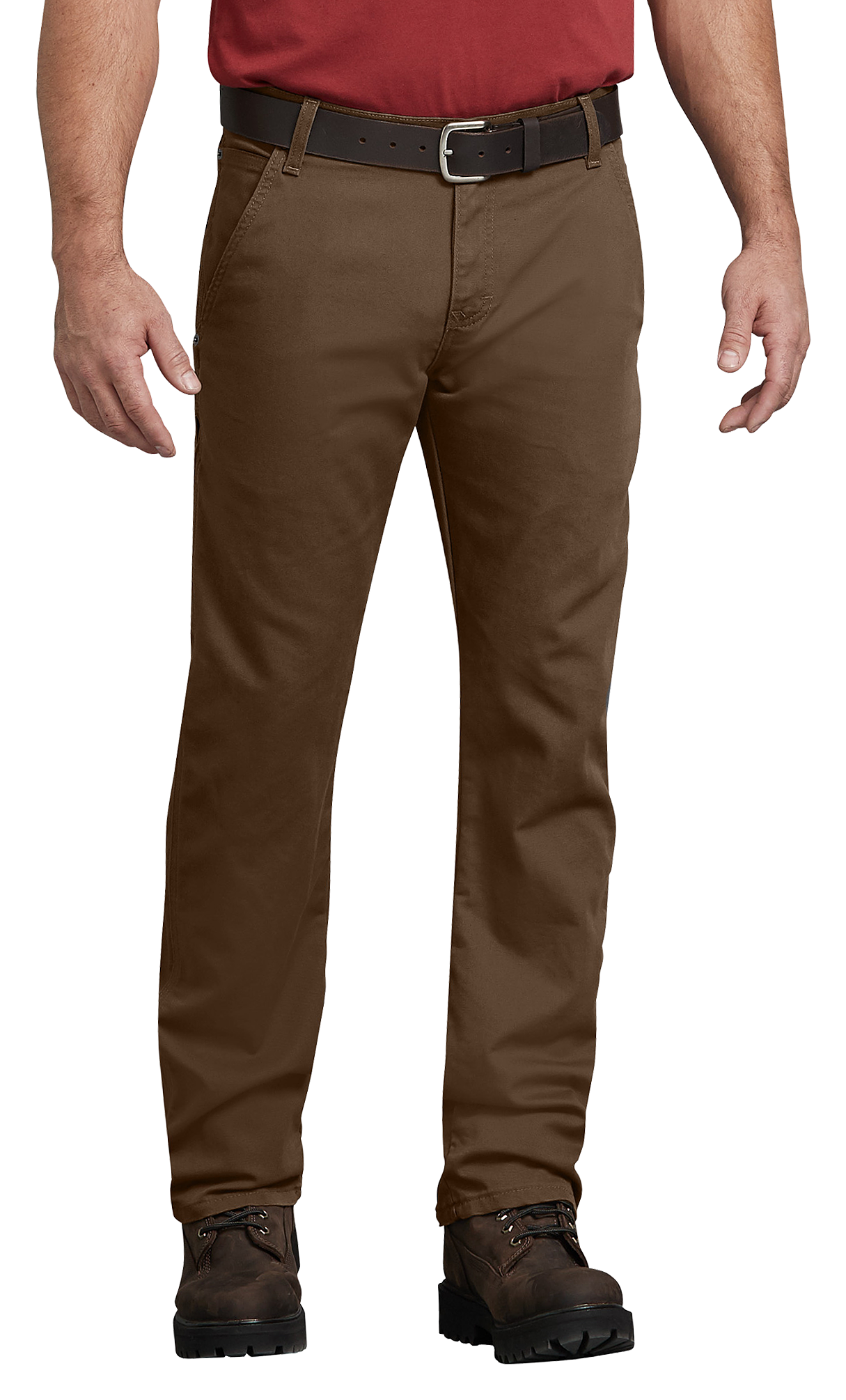 Dickies FLEX Regular Fit Straight-Leg Tough Max Duck Carpenter Pants for Men - Stonewashed Timber - 44x32