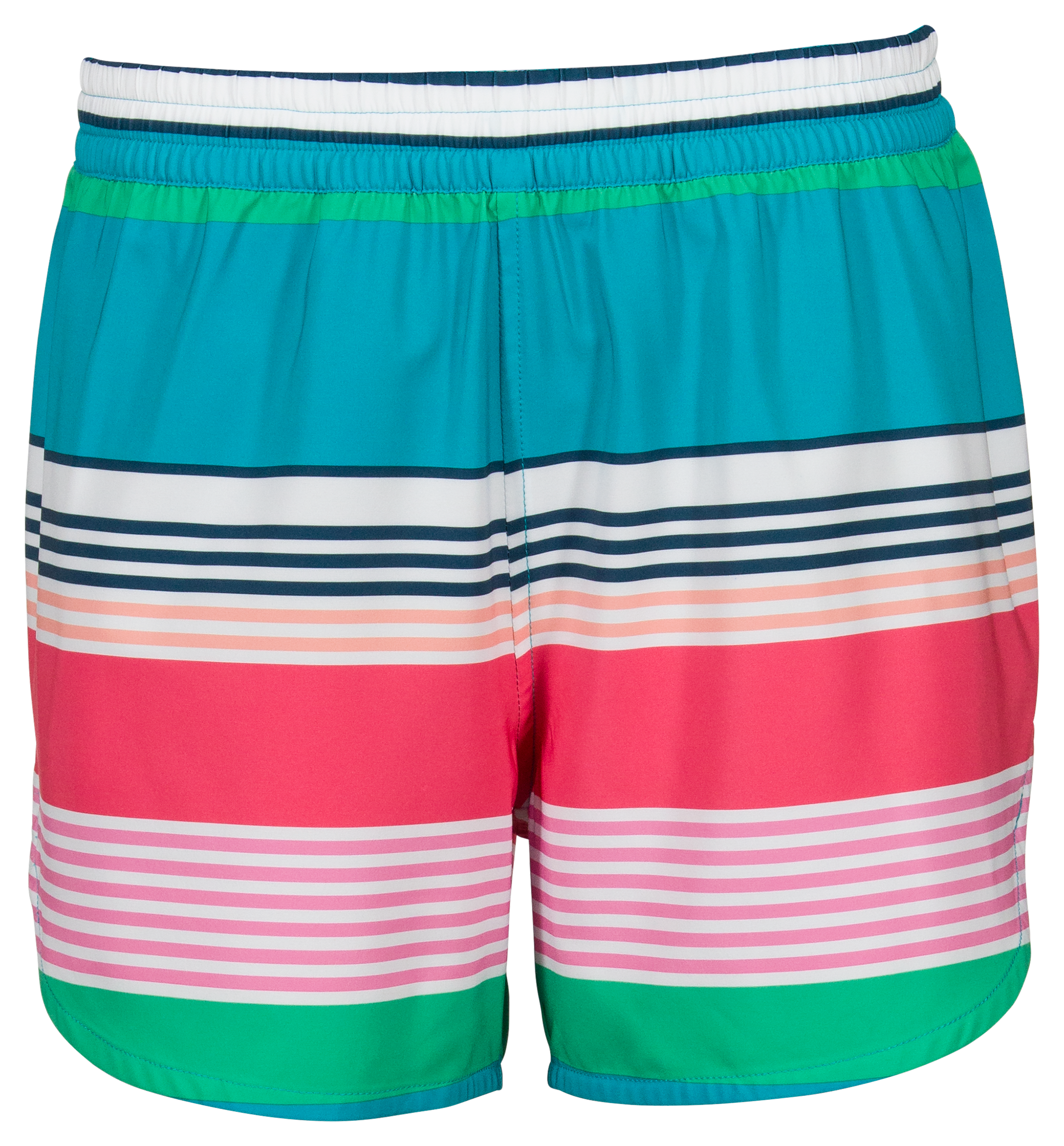 World Wide Sportsman Charter Print Pull-On Shorts for Ladies - Multi Stripe - XXL
