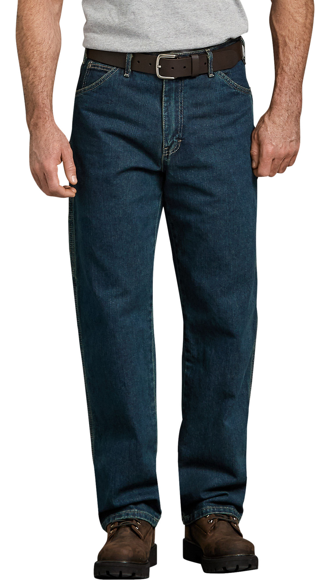 Dickies Relaxed-Fit Carpenter Denim Jeans for Men - Tinted Heritage Khaki - 30x32