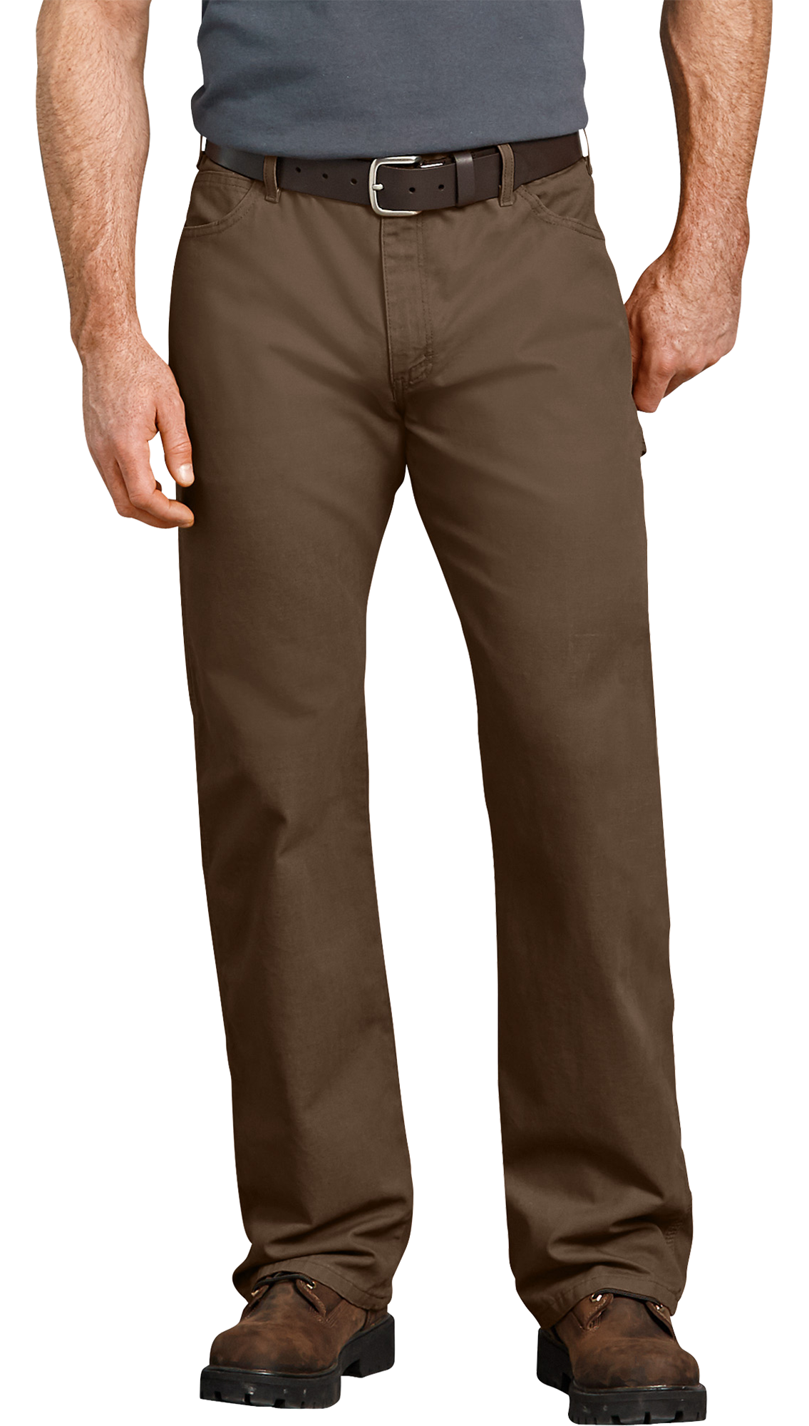 Dickies Relaxed-Fit Straight-Leg Carpenter Duck Jeans for Men - Rinsed Timber - 38x34