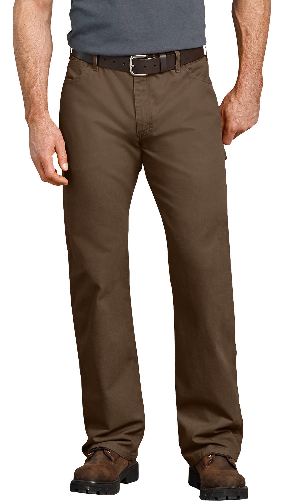 Dickies Relaxed-Fit Straight-Leg Carpenter Duck Jeans for Men - Rinsed Timber - 40x30