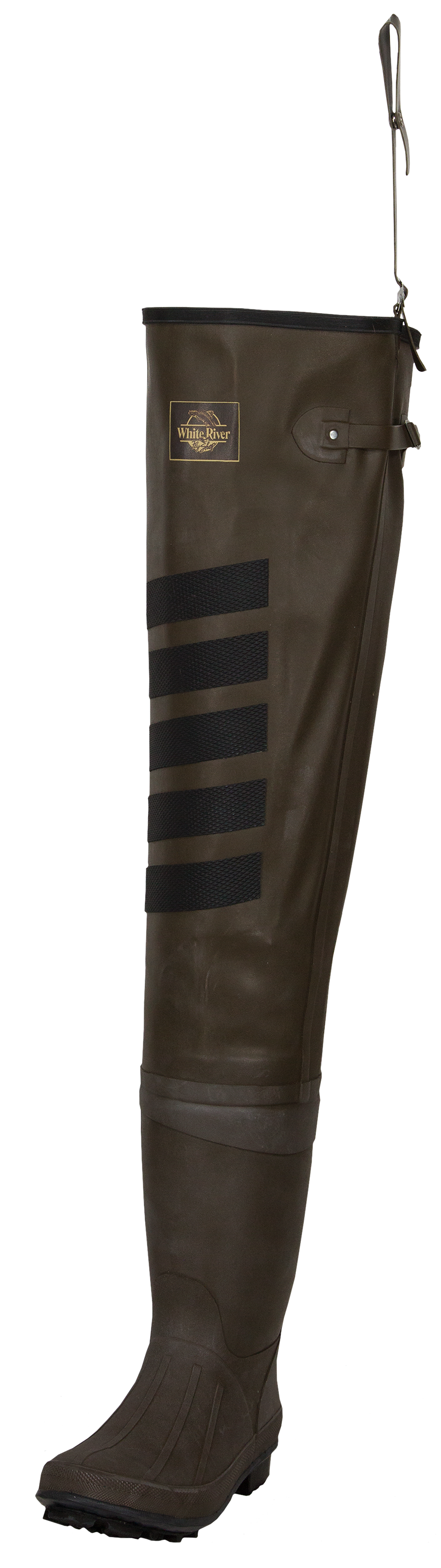 WHITE RIVER FLY SHOP Waterproof Rubber Boot-Foot Hip Waders for Men