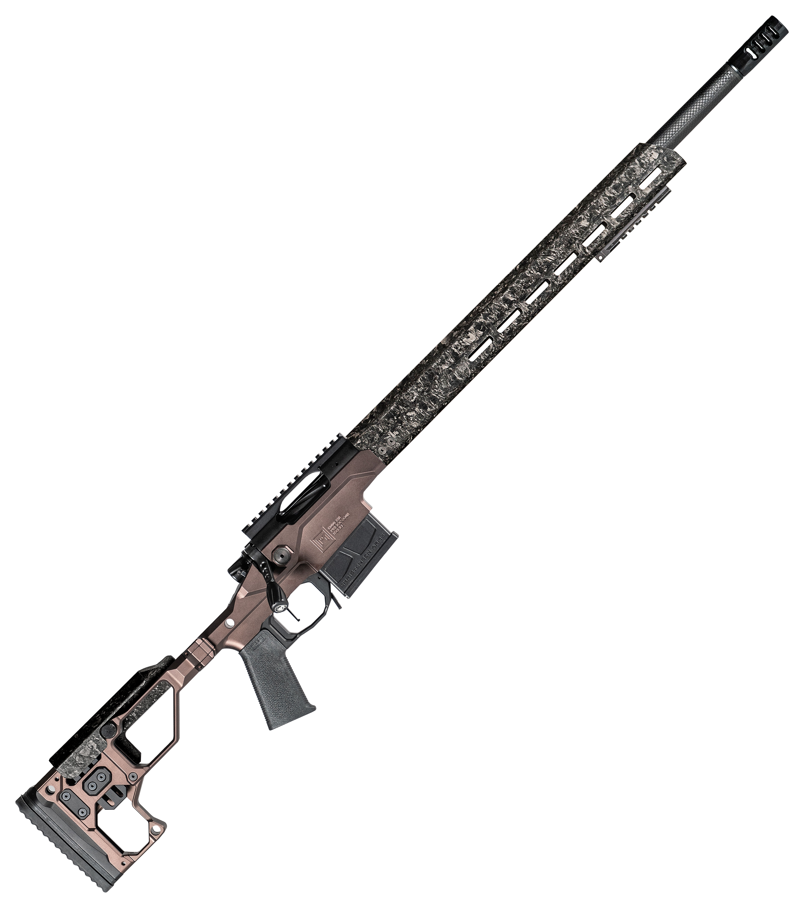Christensen Arms Modern Precision BoltAction Rifle  308 Win  20  Carbon Fiber FFTBlk Nitride  Folding Adj Dsrt Brn
