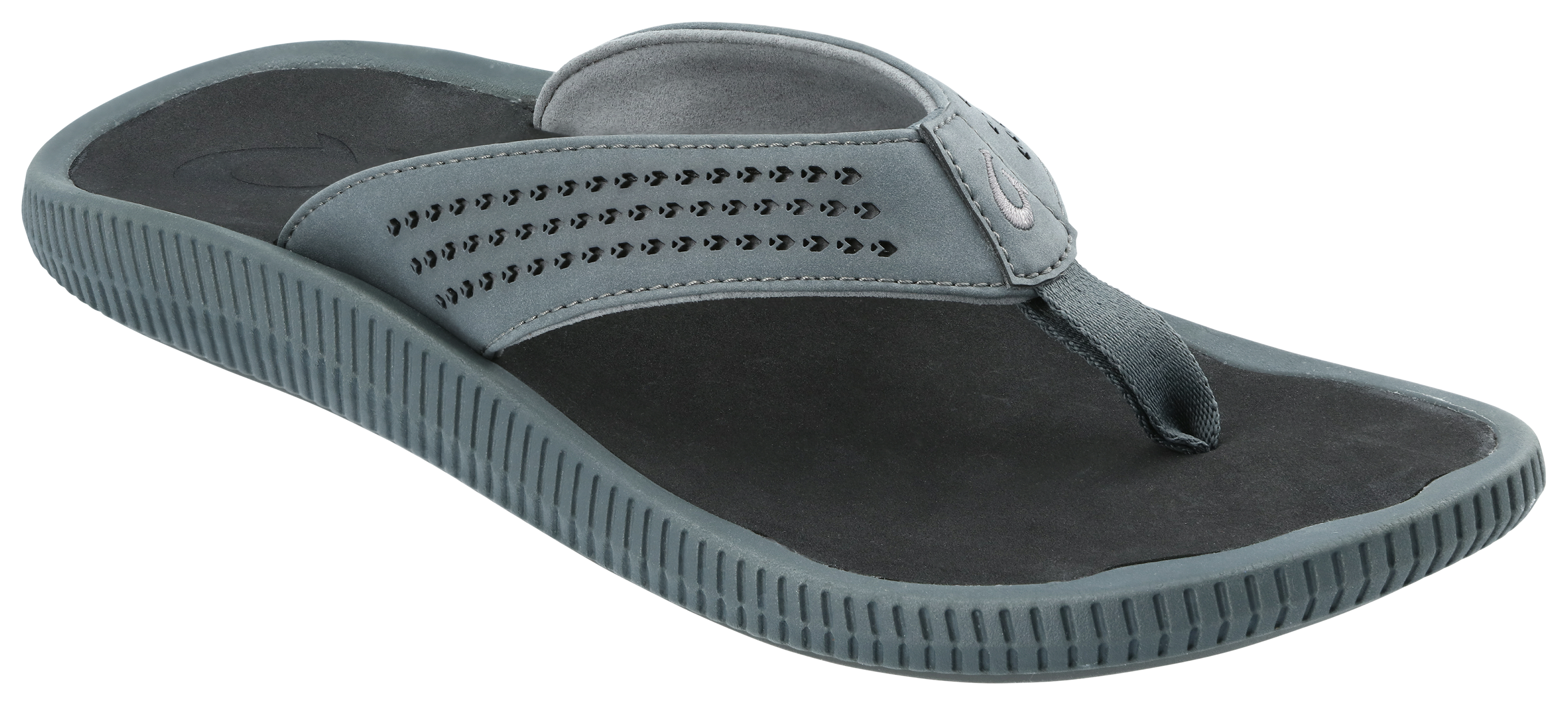 Image of OluKai Ulele Beach Sandals for Men - Dark Shadow