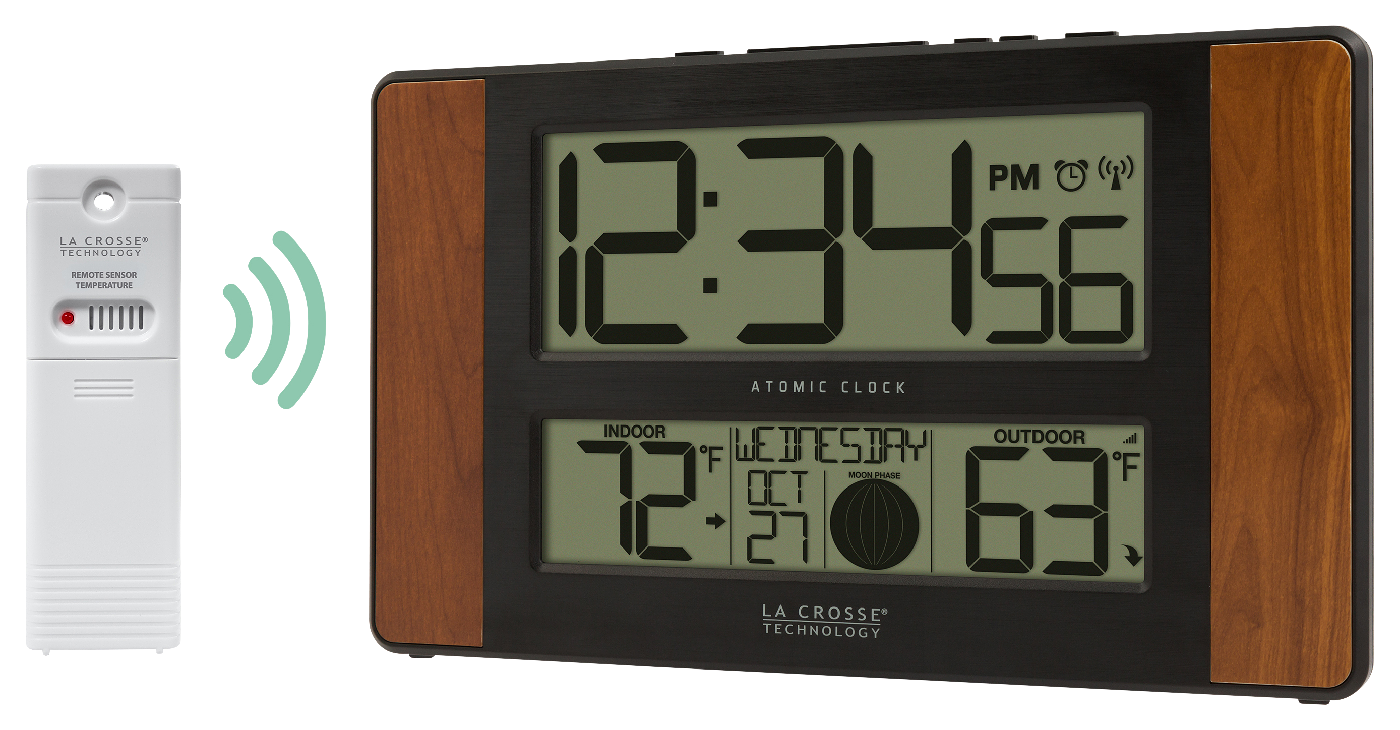 La Crosse Atomic Digital Clock with Temperature and Moon Phase