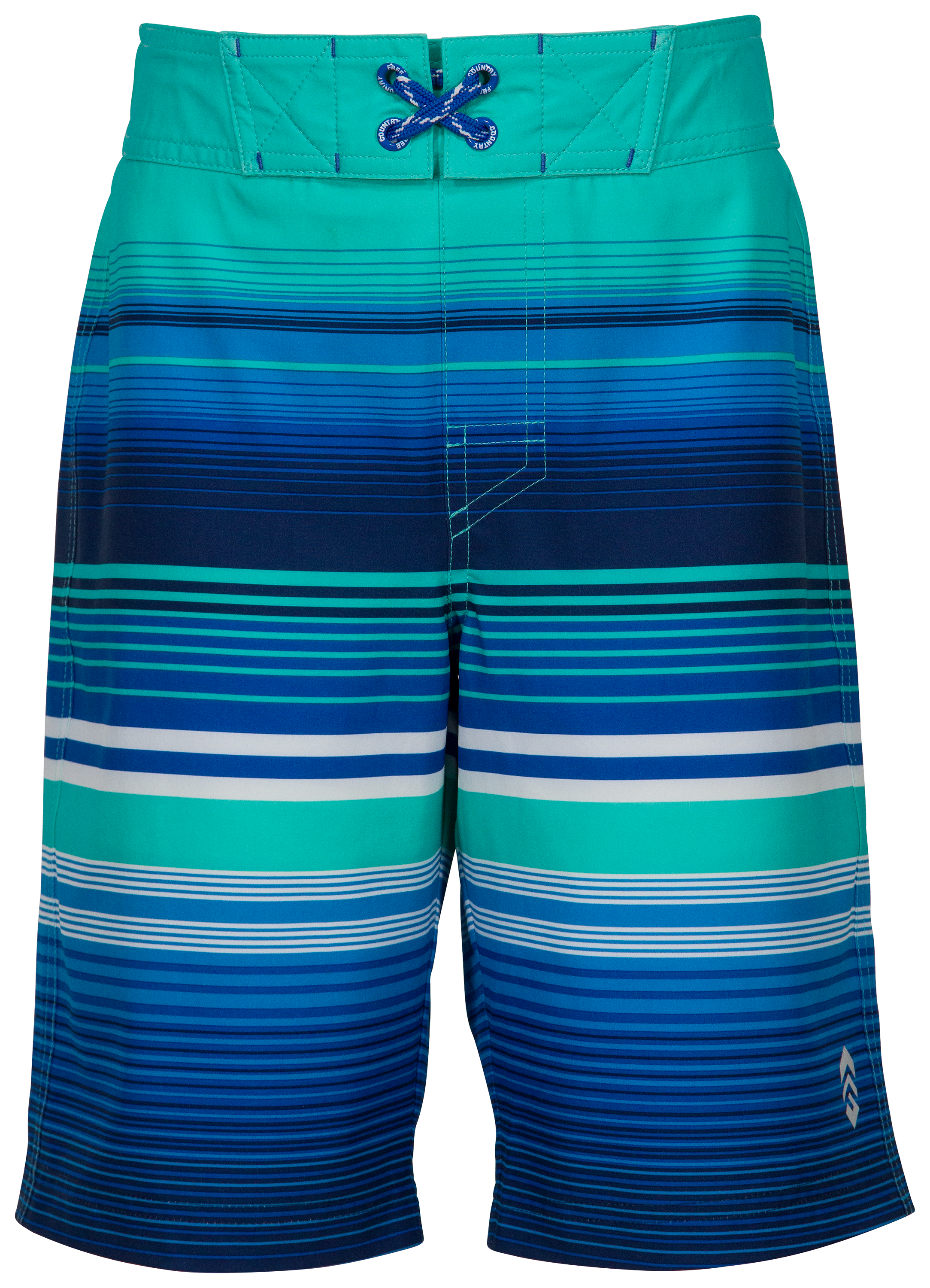 Free Country Ripple Effect Board Shorts for Boys - Jade - XL