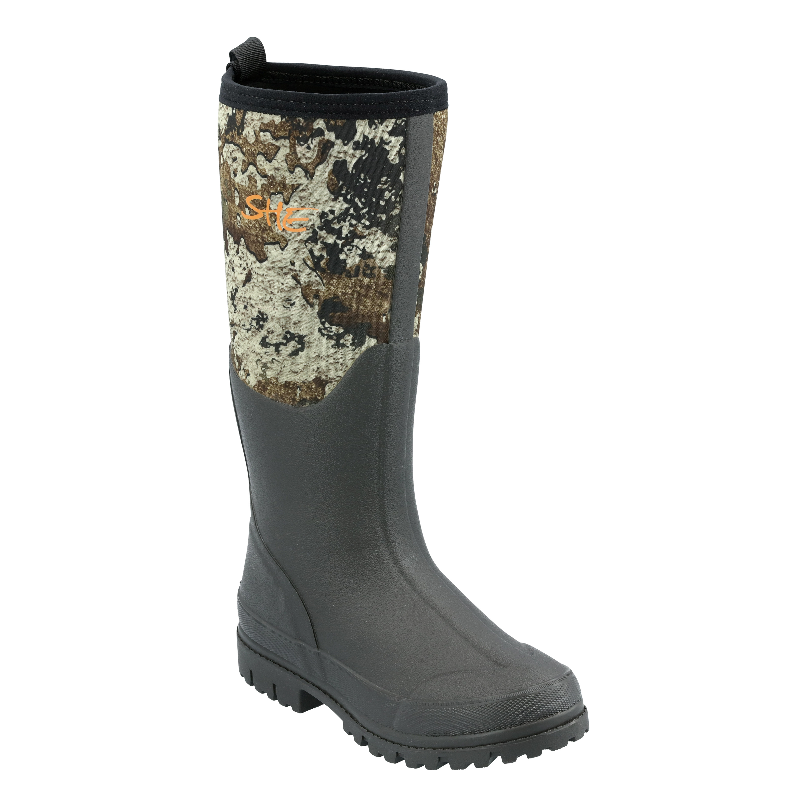 SHE OUTDOOR Camo Utility Waterproof Rubber Boots