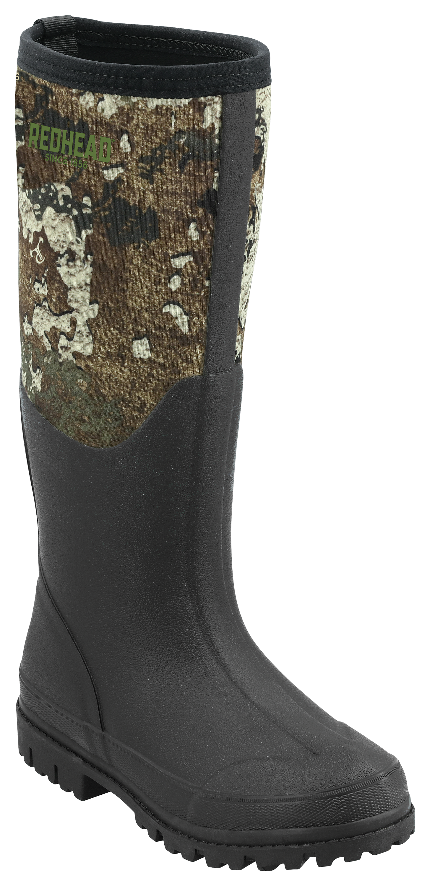 Redhead Camo Utility Waterproof Rubber Boots for Youth - Brown/TrueTimber Strata - 3 Kids