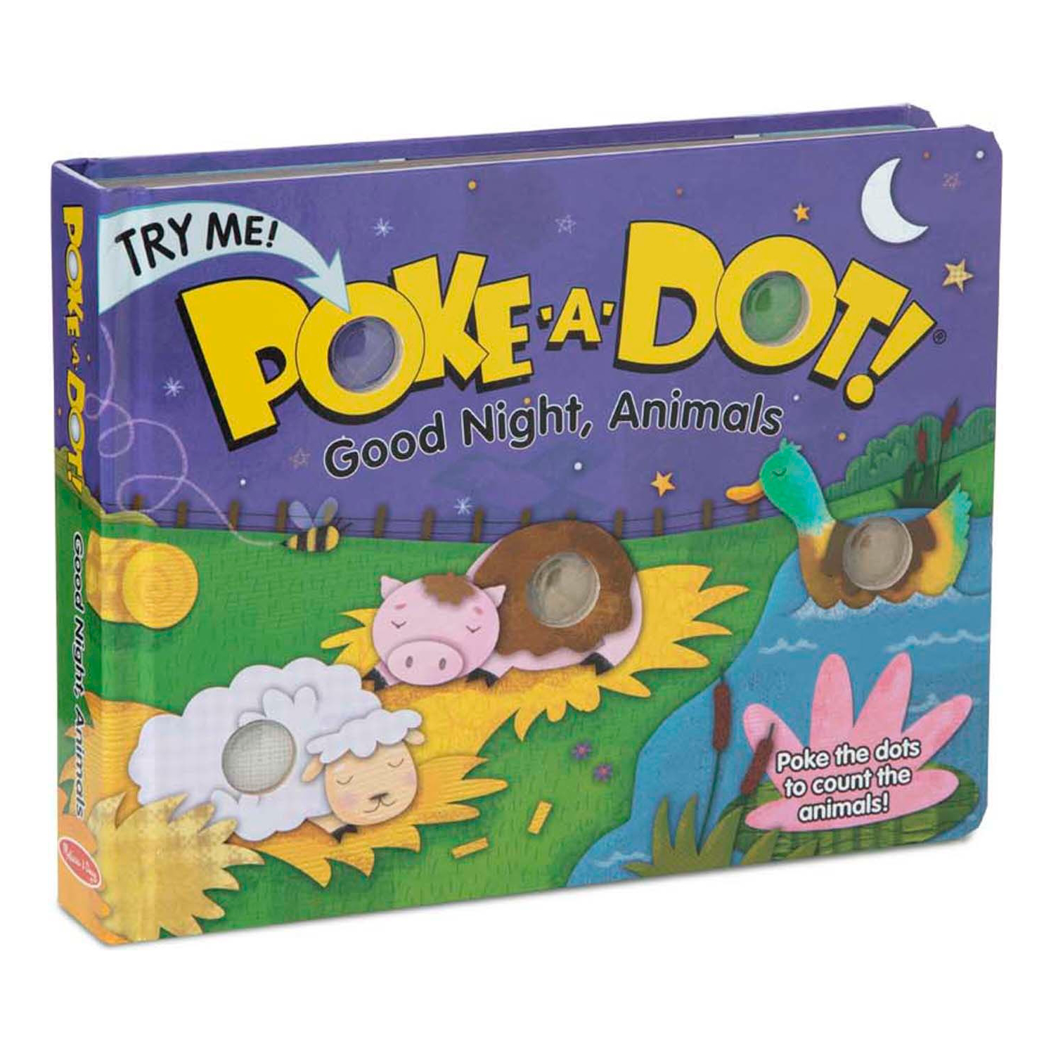 MELISSA & DOUG Poke-A-Dot Good Night, Animals Interactive Board Book for Kids