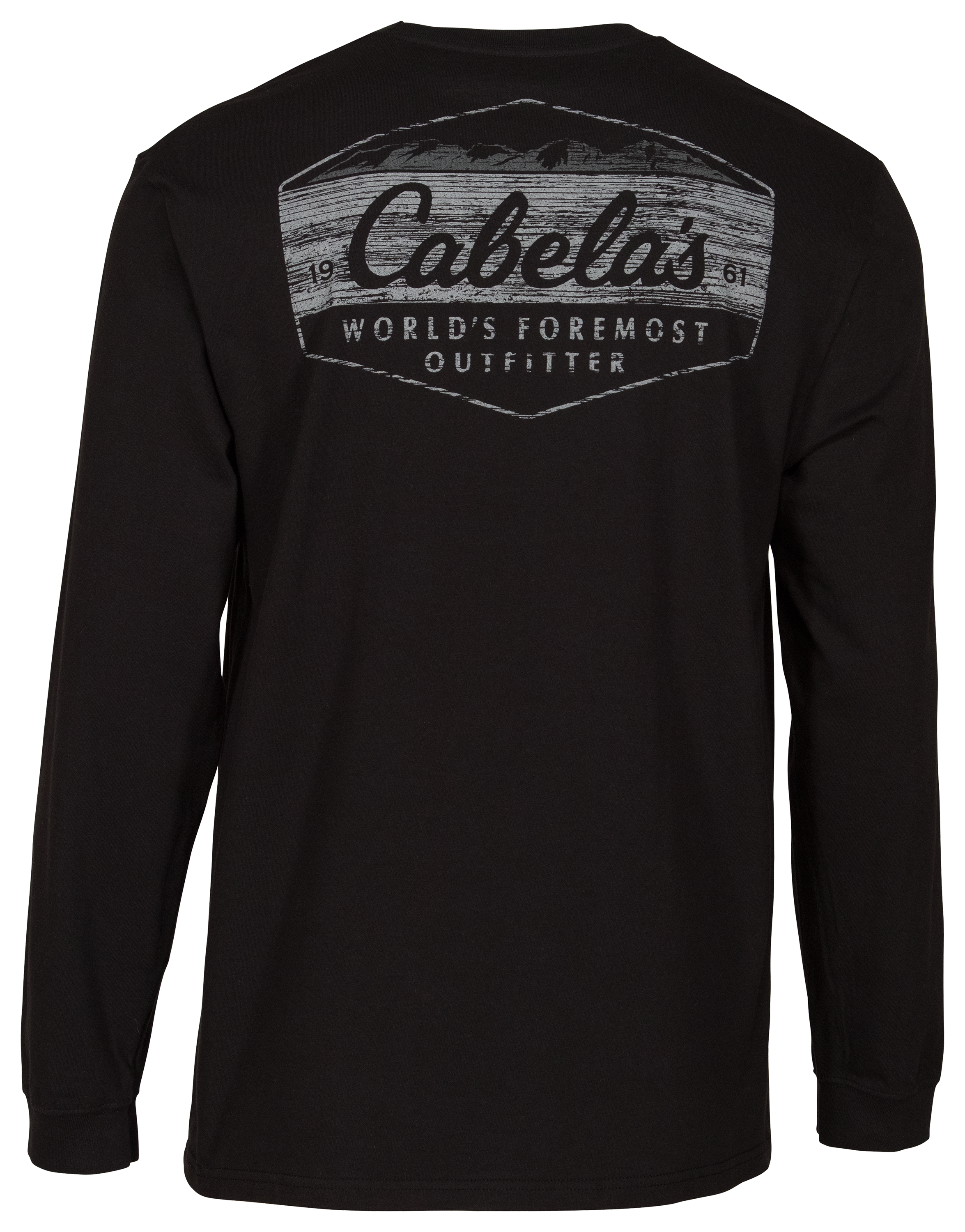 Cabela's Lockup Long-Sleeve T-Shirt for Men - Black-20 - S