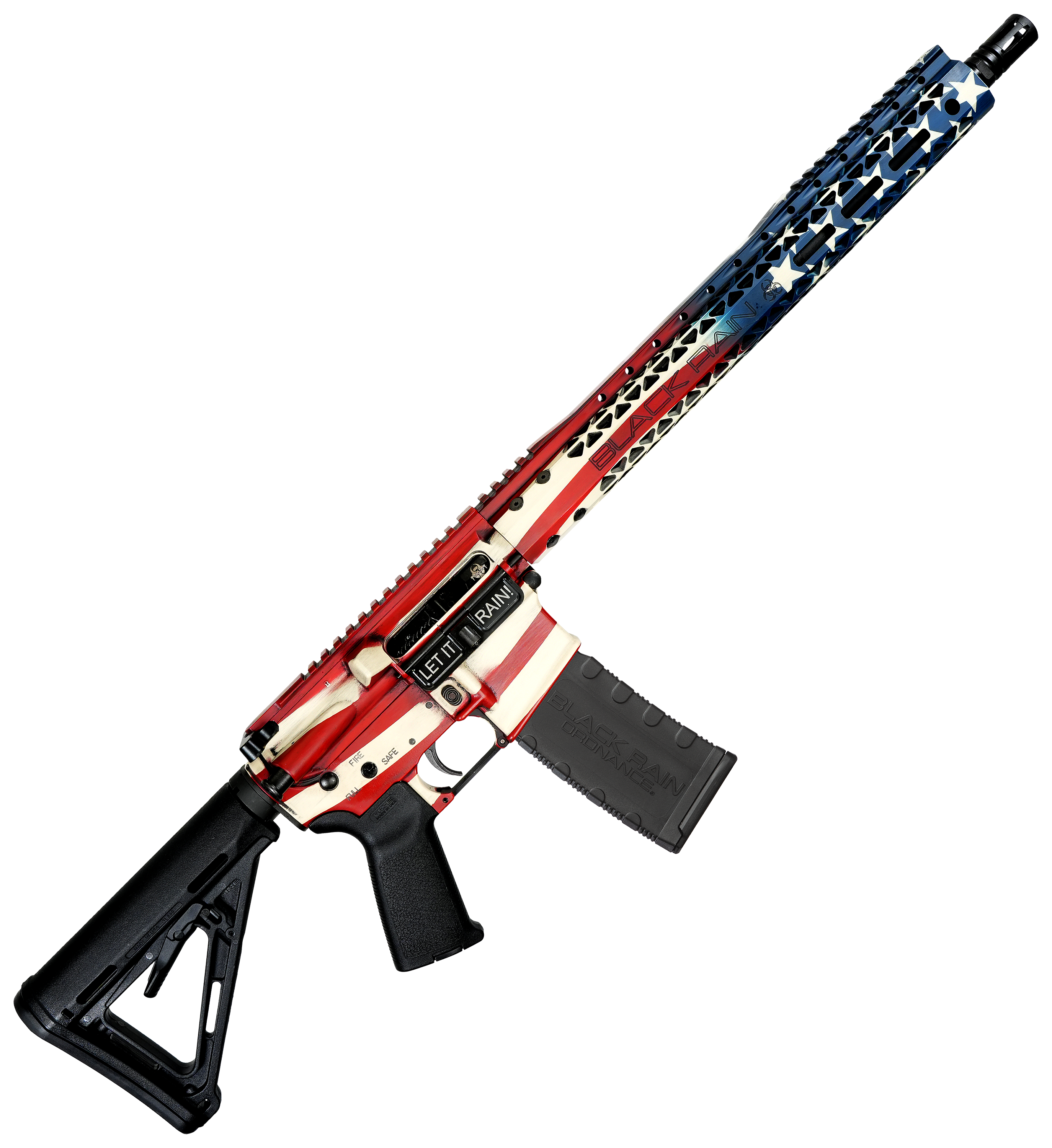 Black Rain Ordnance Patriot Semi-Auto Rifle in Stars &Stripes Cerakote Finish - Black Rain Ordnance