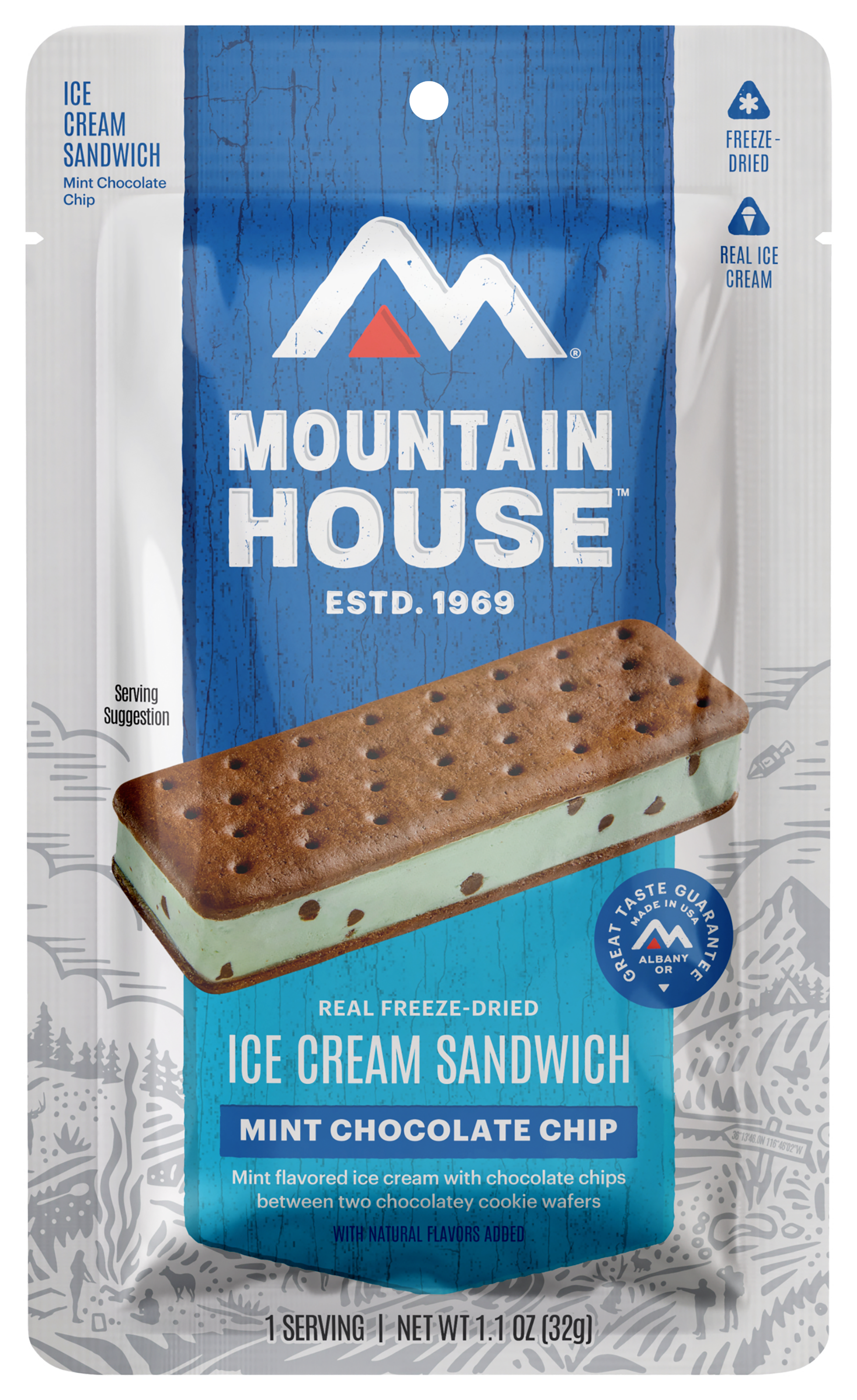 Image of Mountain House Mint Chocolate Chip Ice Cream Sandwich