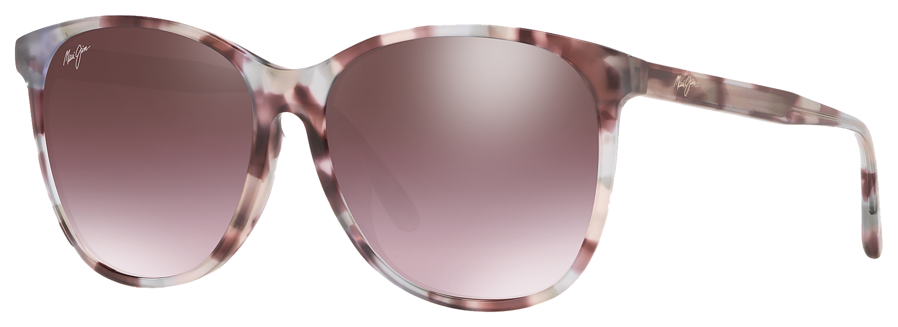 Maui Jim Isola 821 Glass Polarized Sunglasses for Ladies -Purple Havana/Maui Sunrise Mirror - Large - Maui Jim