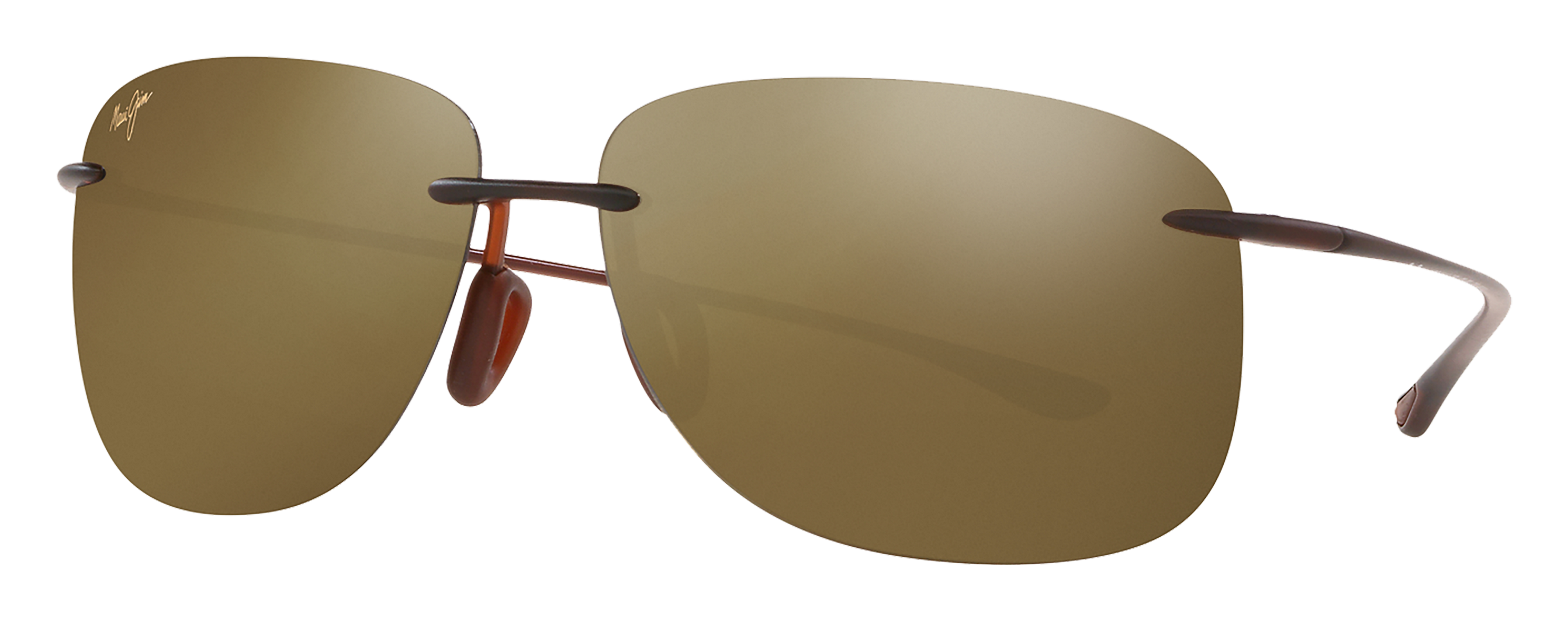 Image of Maui Jim Hikina Polarized Sunglasses - Matte Brown/Bronze - Large