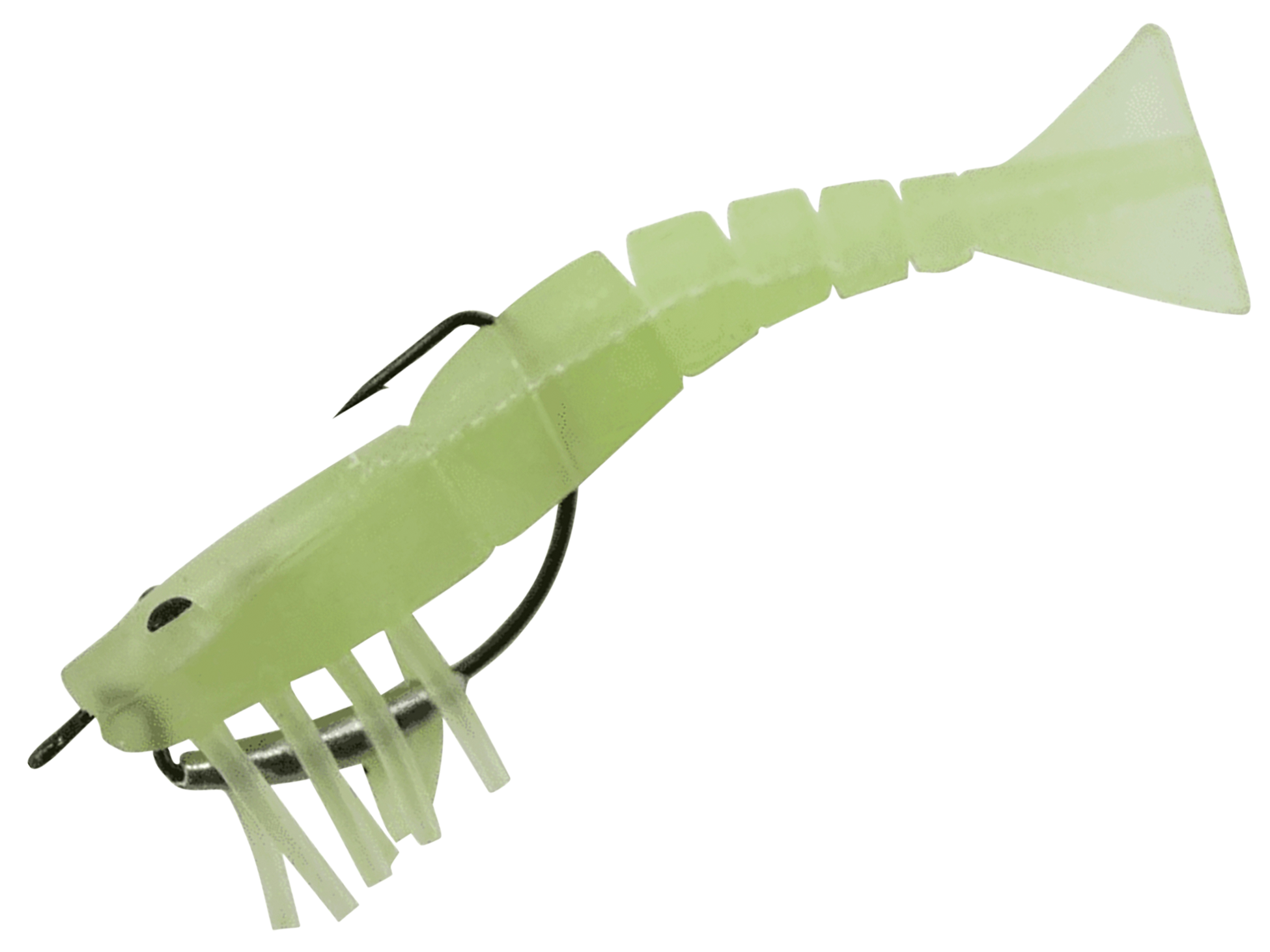 Vudu Weedless Shrimp - 3-1/2"" - Glow
