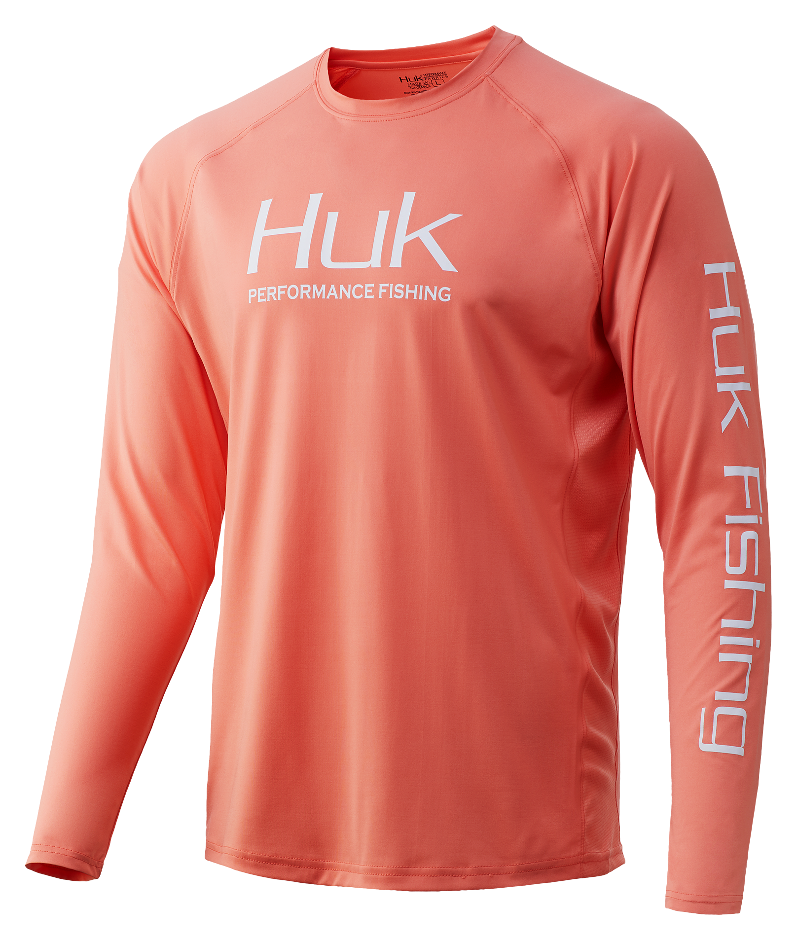 Huk Men's Refraction Fish Fade Pursuit Shirt Storm Bass Medium