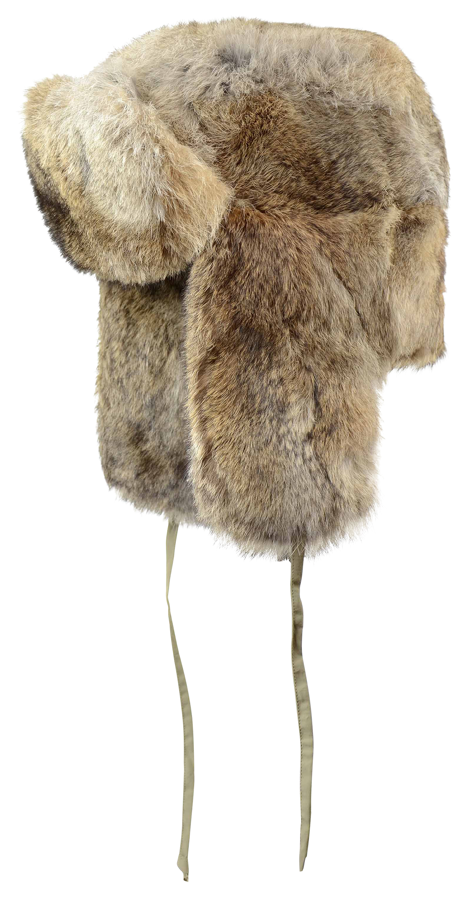 Image of Crown Cap Rabbit Full-Fur Russian-Style Cap - Natural