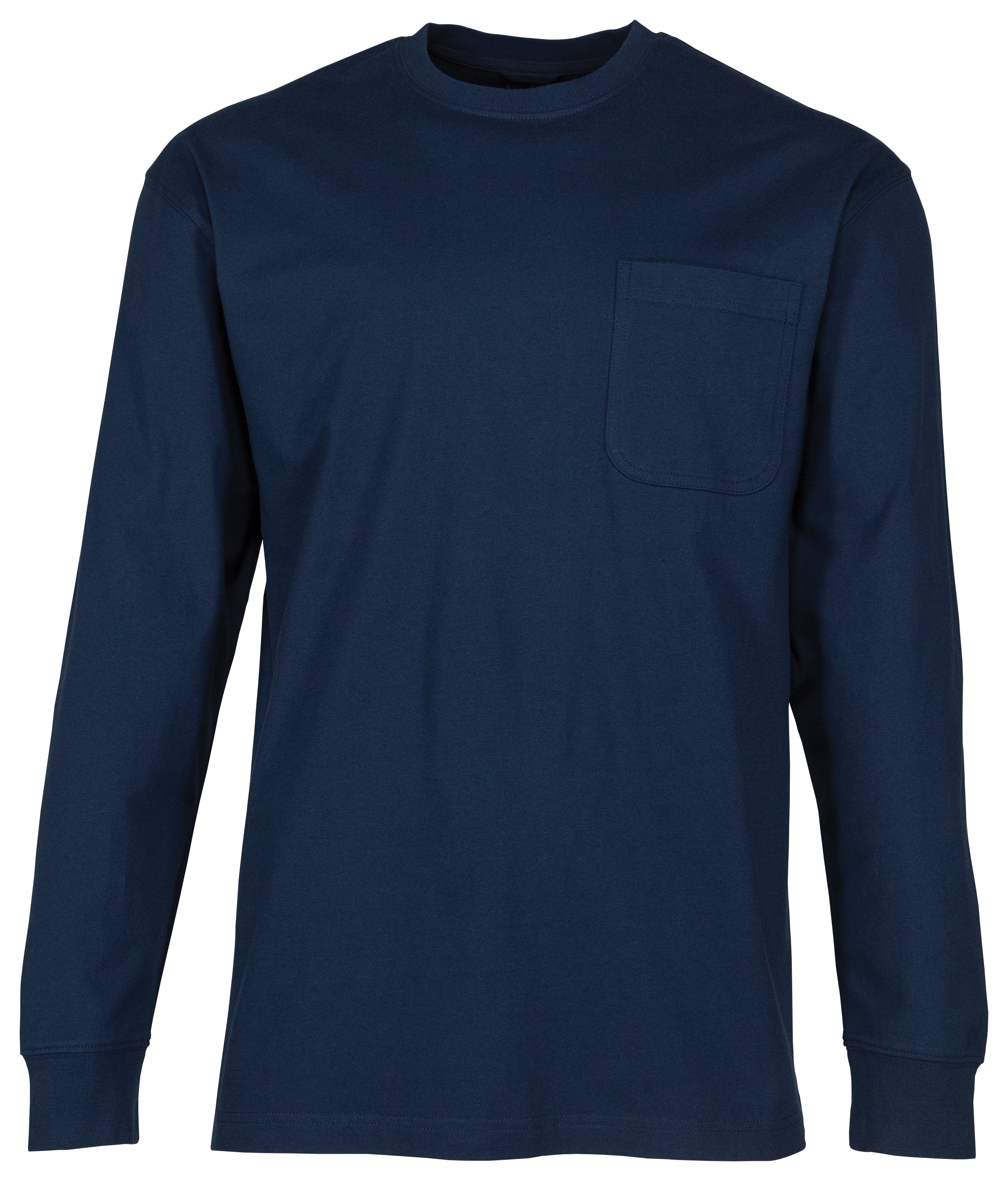Image of RedHead Crew Neck Long-Sleeve Pocket T-Shirt for Men - Navy