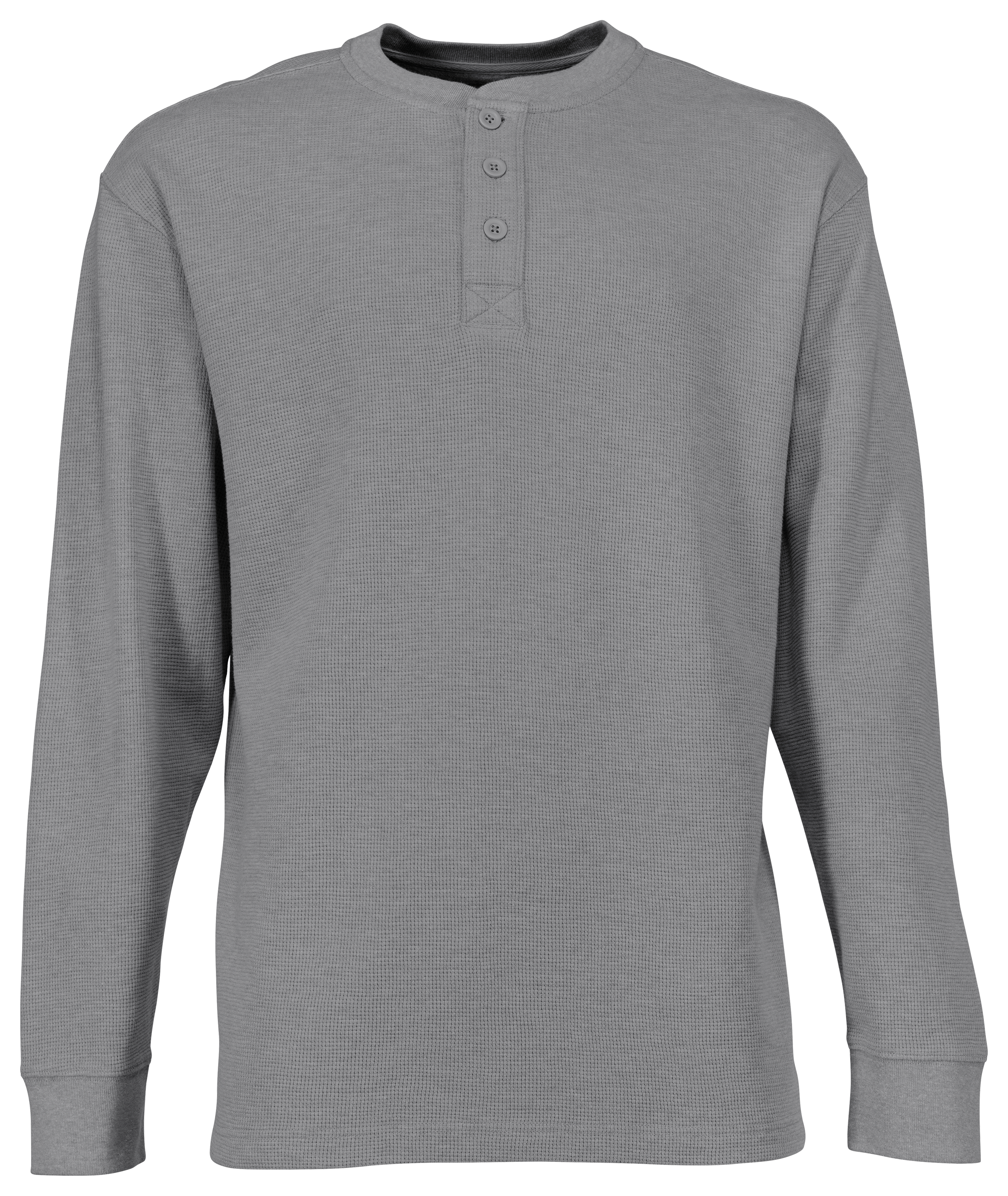 Image of RedHead Thermal Henley Long-Sleeve Shirt for Men - Light Grey Heather - 3XL