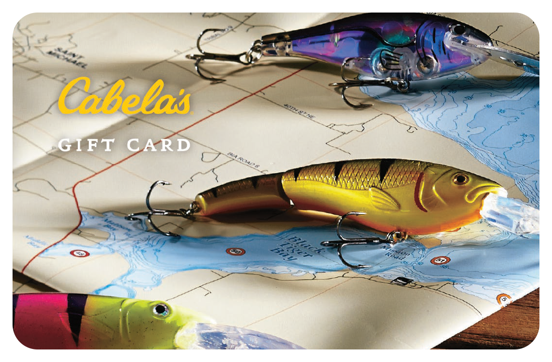 Cabela's Map Lures Gift Card - $50