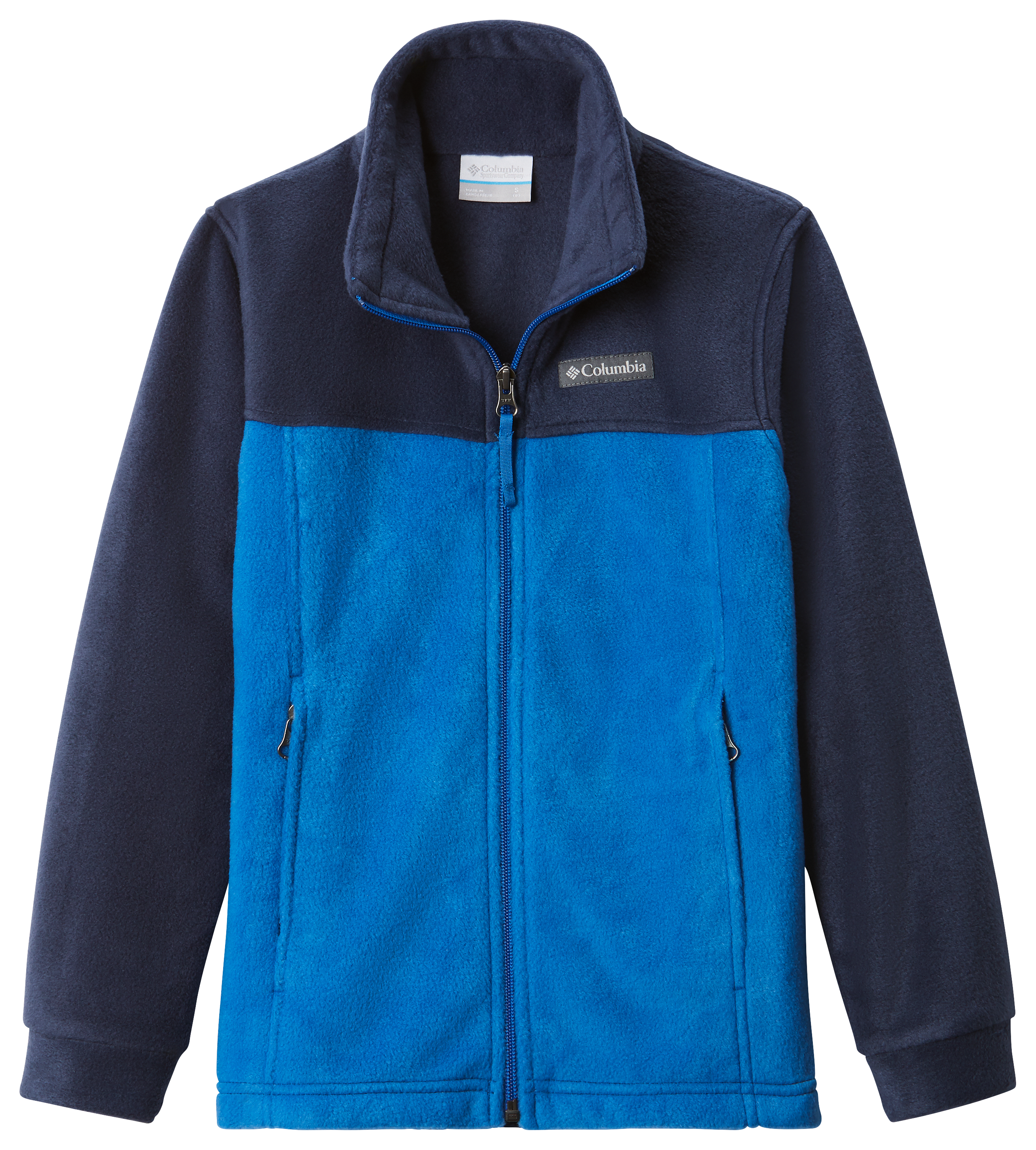 Image of Columbia Steens Mountain II Fleece Jacket for Kids - Bright Indigo/Collegiate Navy - M