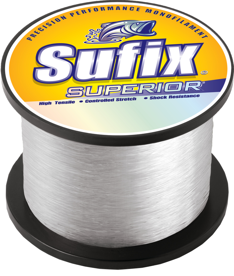 Image of Sufix Superior Fishing Line Bulk Spool - Clear - 4710 Yards - 25 Lb. Test