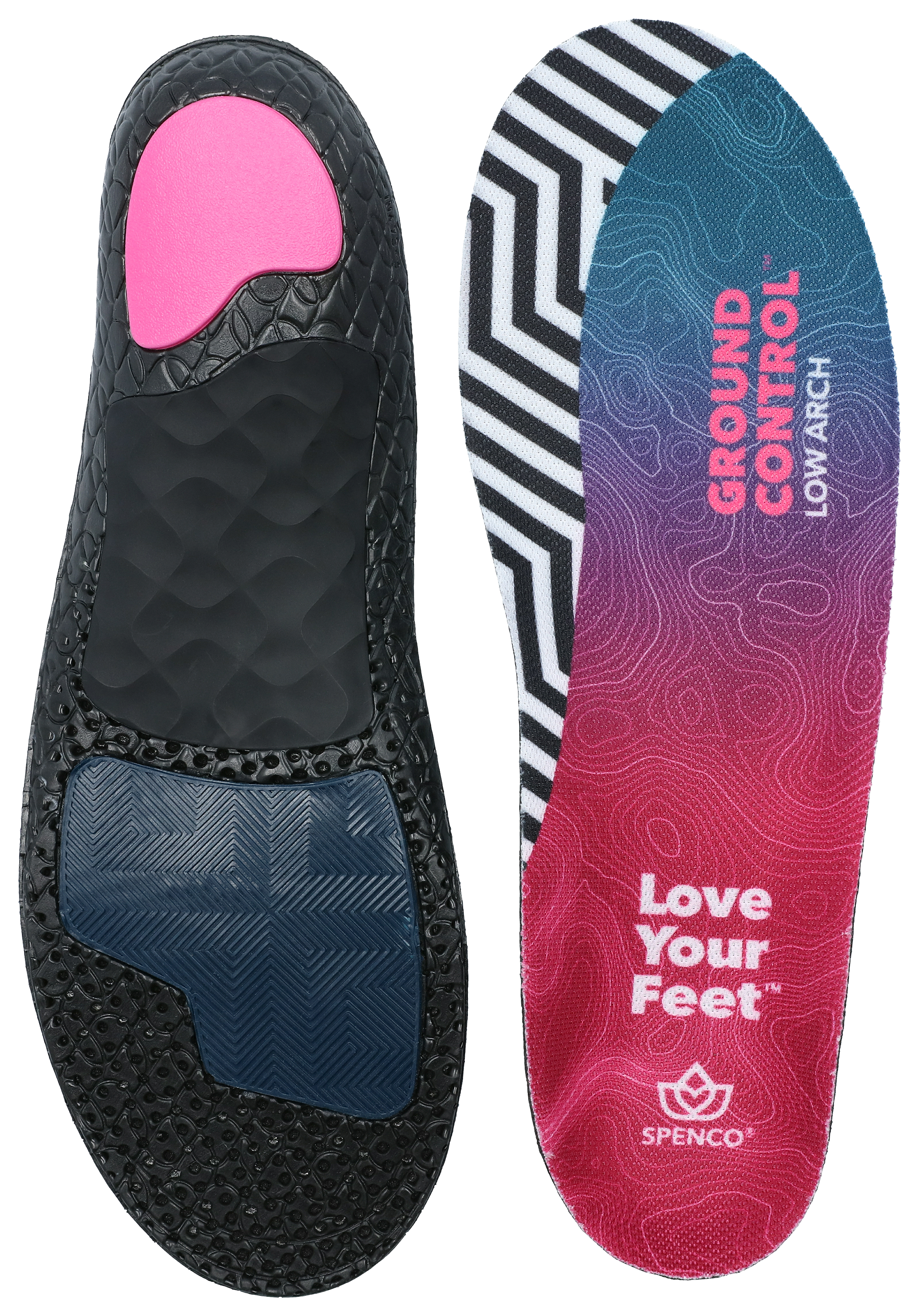 Spenco Ground Control Arch Support Insoles - Multi - L Low-Arch