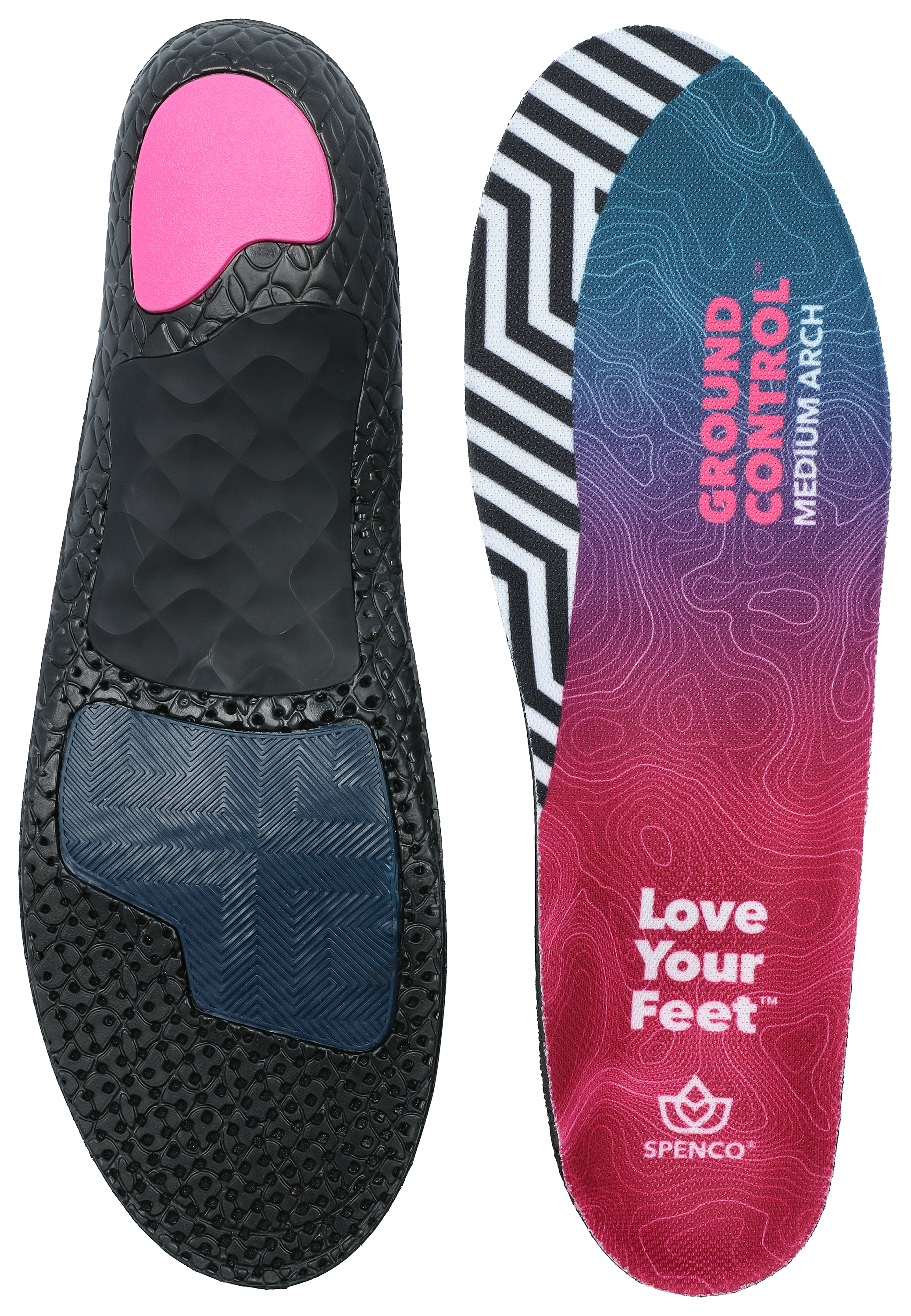 Spenco Ground Control Arch Support Insoles - Multi - M Medium-Arch