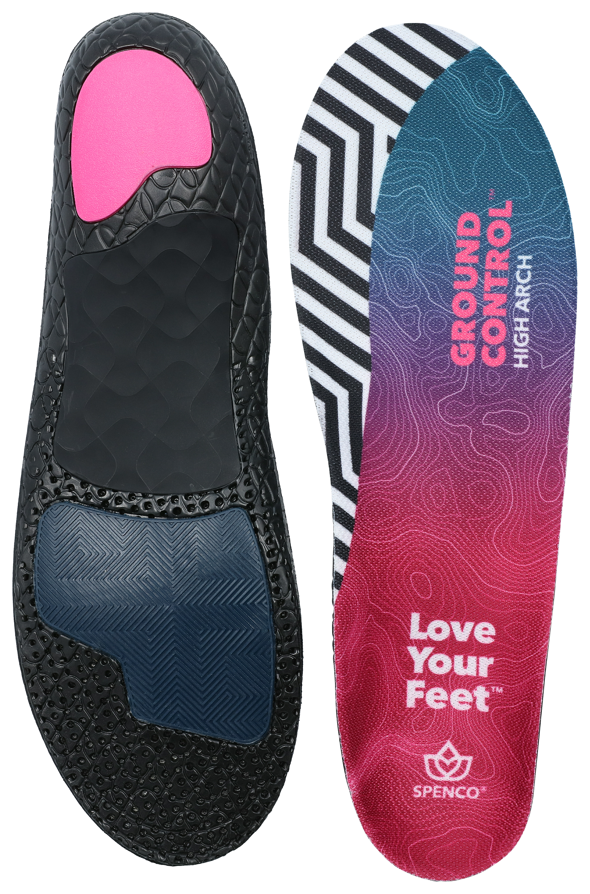 Spenco Ground Control Arch Support Insoles - Multi - L High-Arch