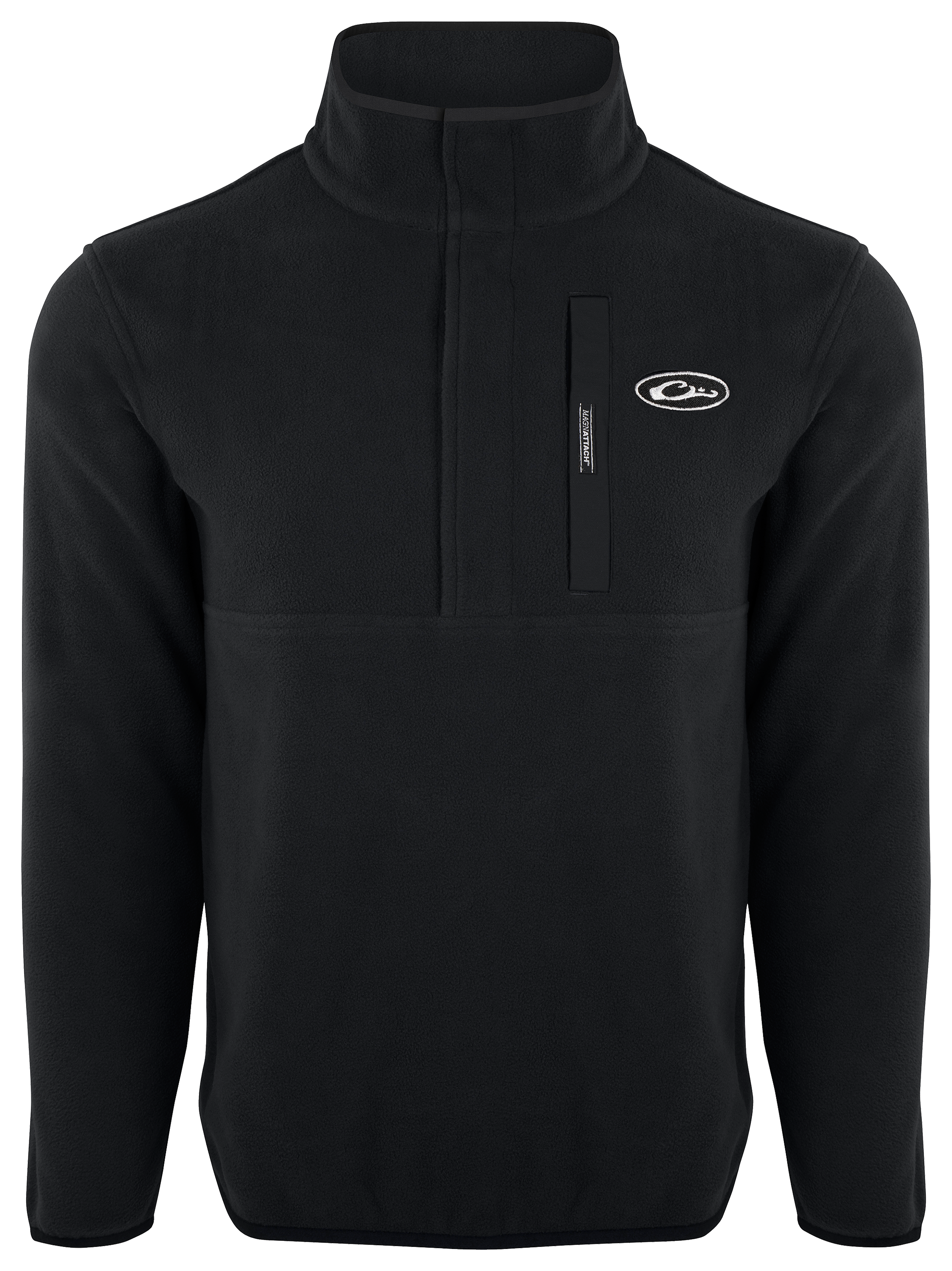 Image of Drake Waterfowl Camp Fleece Half-Zip Long-Sleeve Pullover 2.0 for Men - Black - 3XL