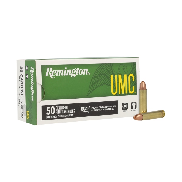 Remington UMC .30 Carbine 110 Grain FMJ Centerfire Rifle Ammo