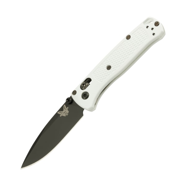 Benchmade Mini Bugout Carbon-Coated Drop-Point Folding Knife with Grivory Handle