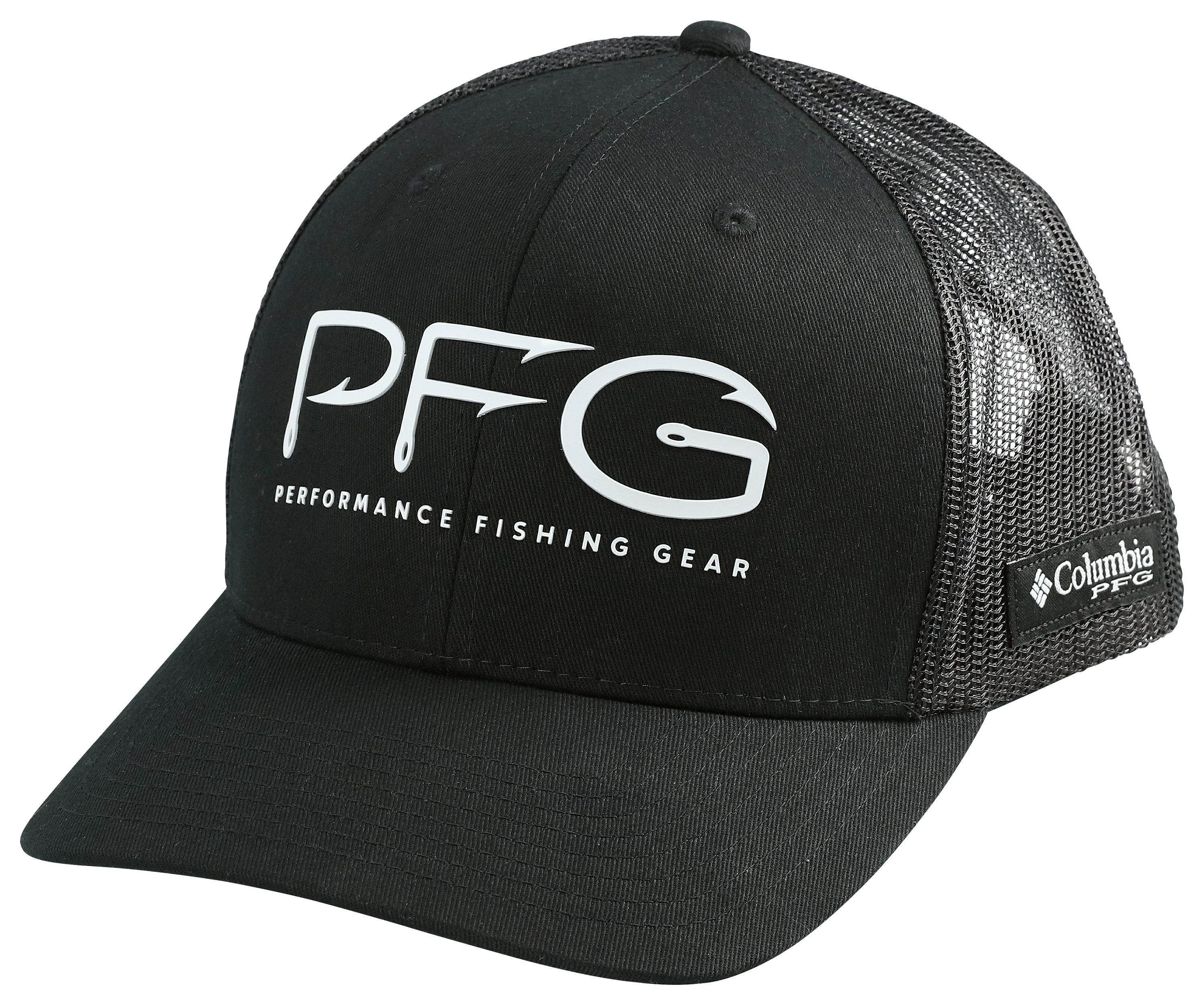 Image of Columbia PFG Mesh Snapback Hooks Ball Cap - Black/Silver PFG