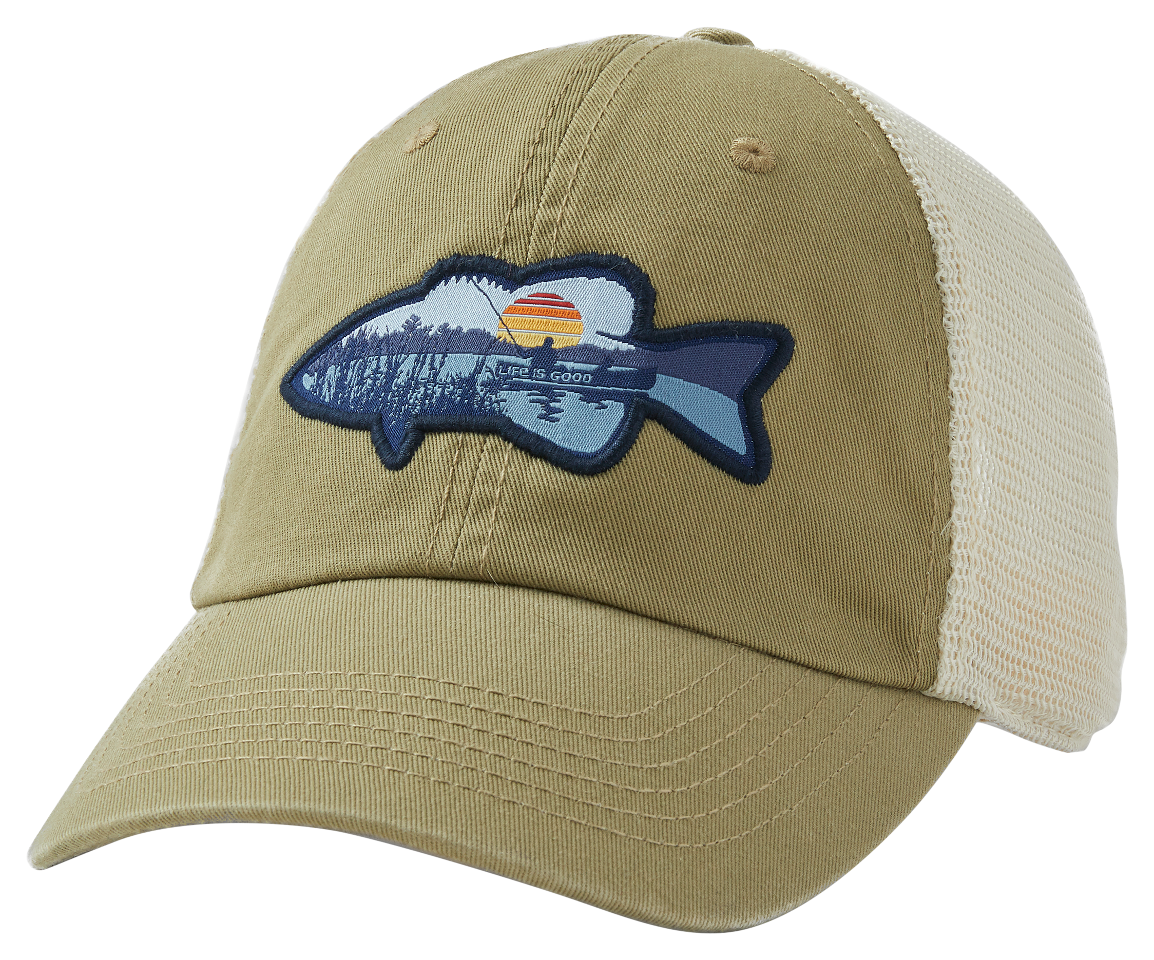 Life is Good Fishing Vintage Patch Cap