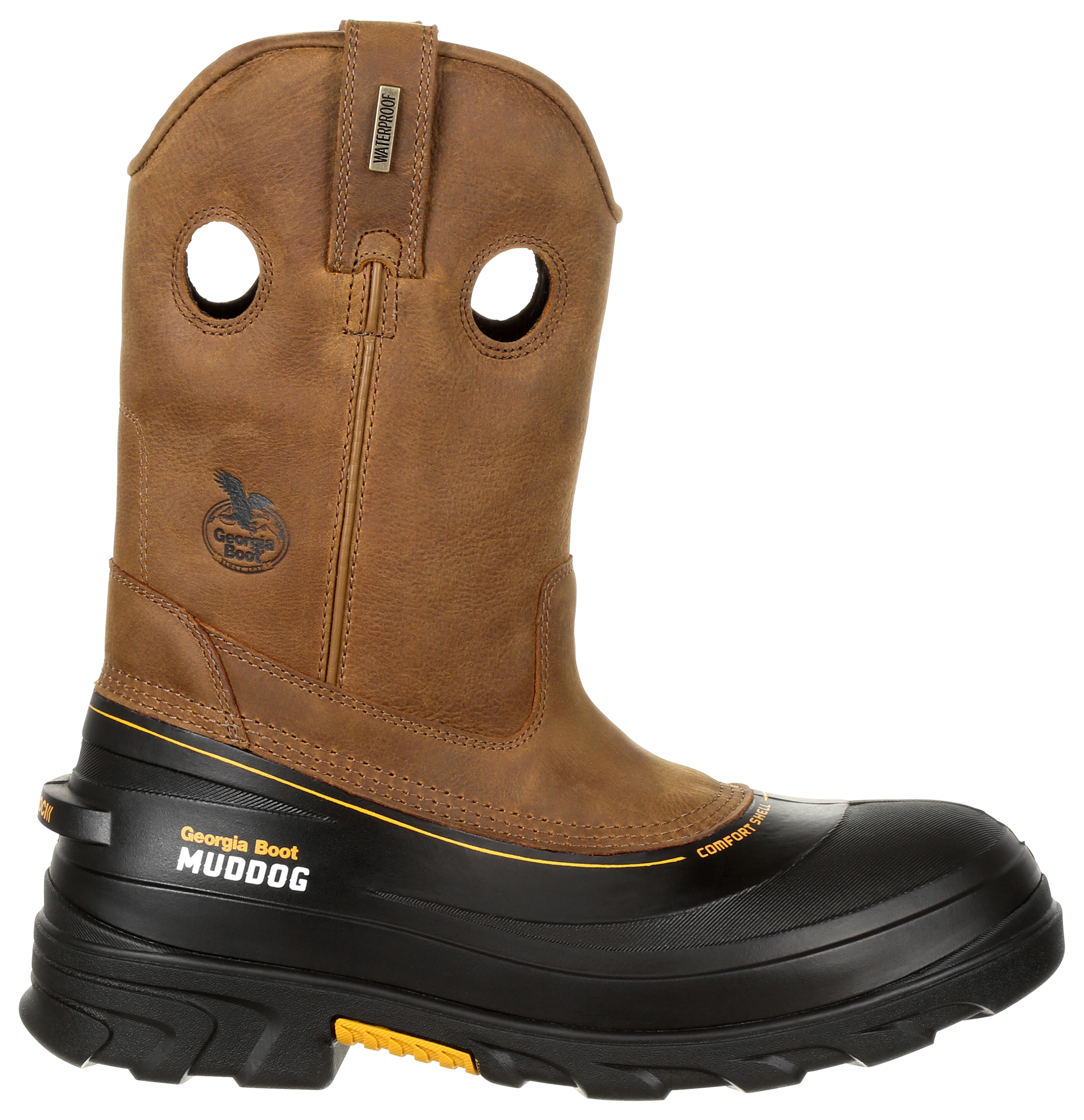 Georgia Boot Muddog Waterproof Composite Toe Wellington Work Boots for Men