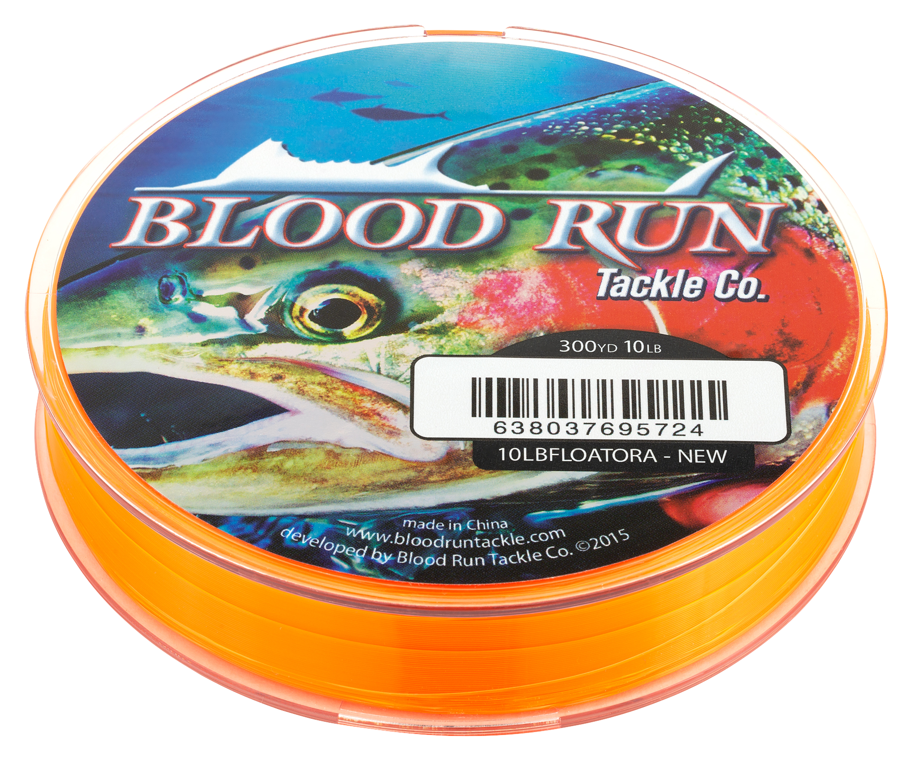 Blood Run Tackle Floating Monofilament Fishing Line - Flame - 15 lb