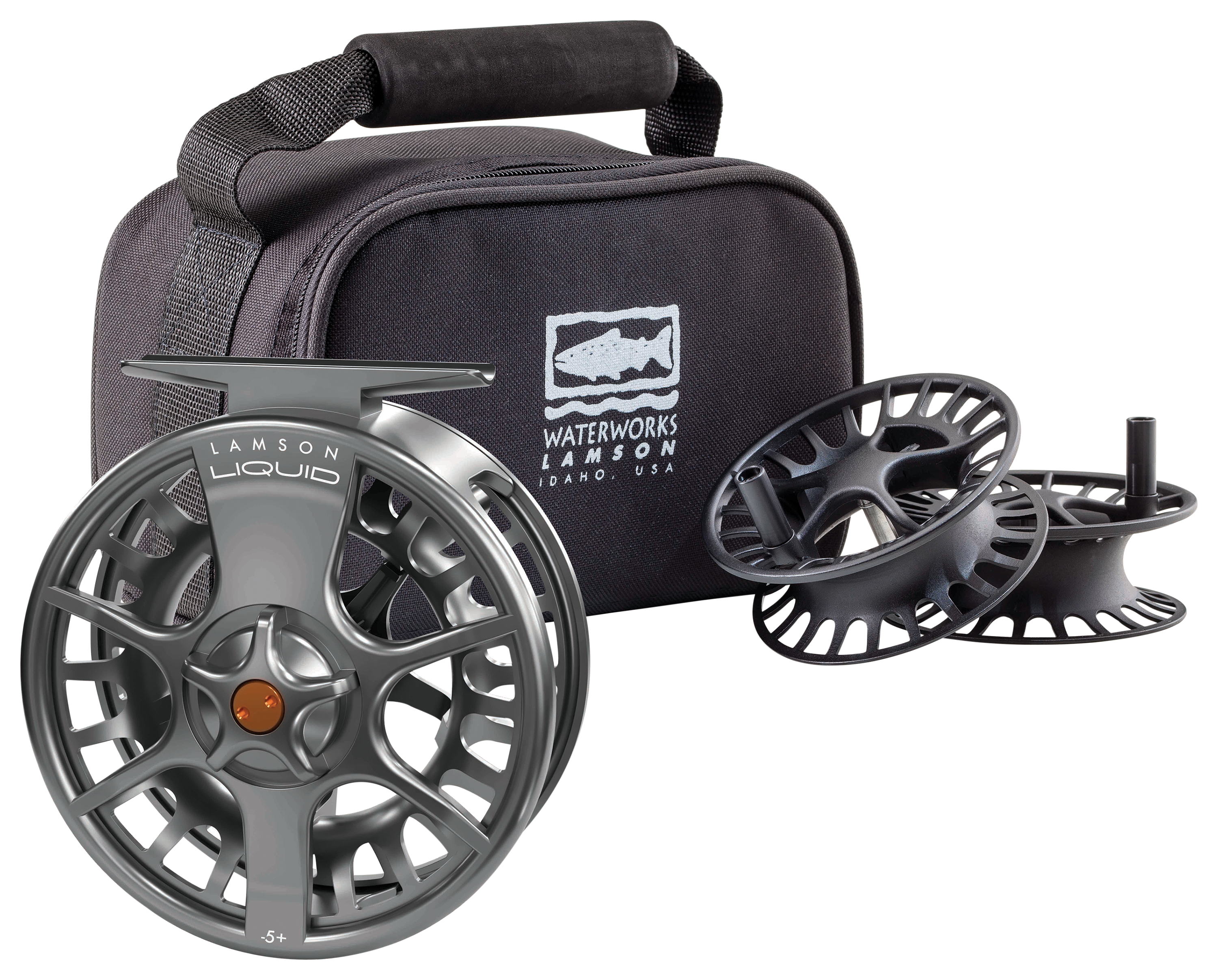 Waterworks Lamson Liquid 3-Pack Fly Reel & Spools - Smoke - 6/7/8