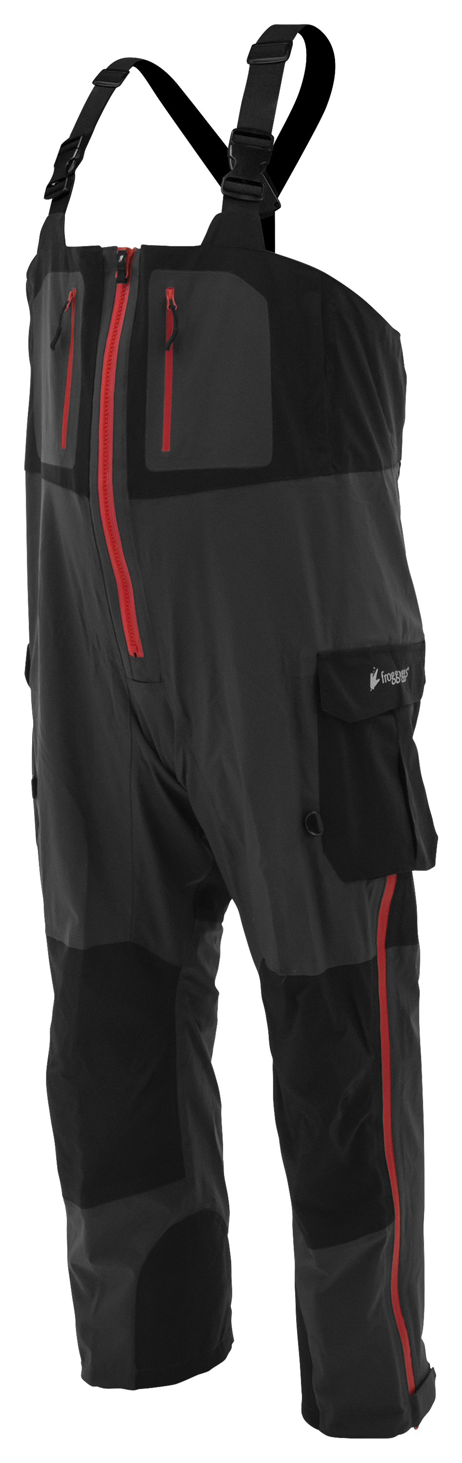 frogg toggs Pilot II Guide Bibs for Men - Black/Charcoal - L
