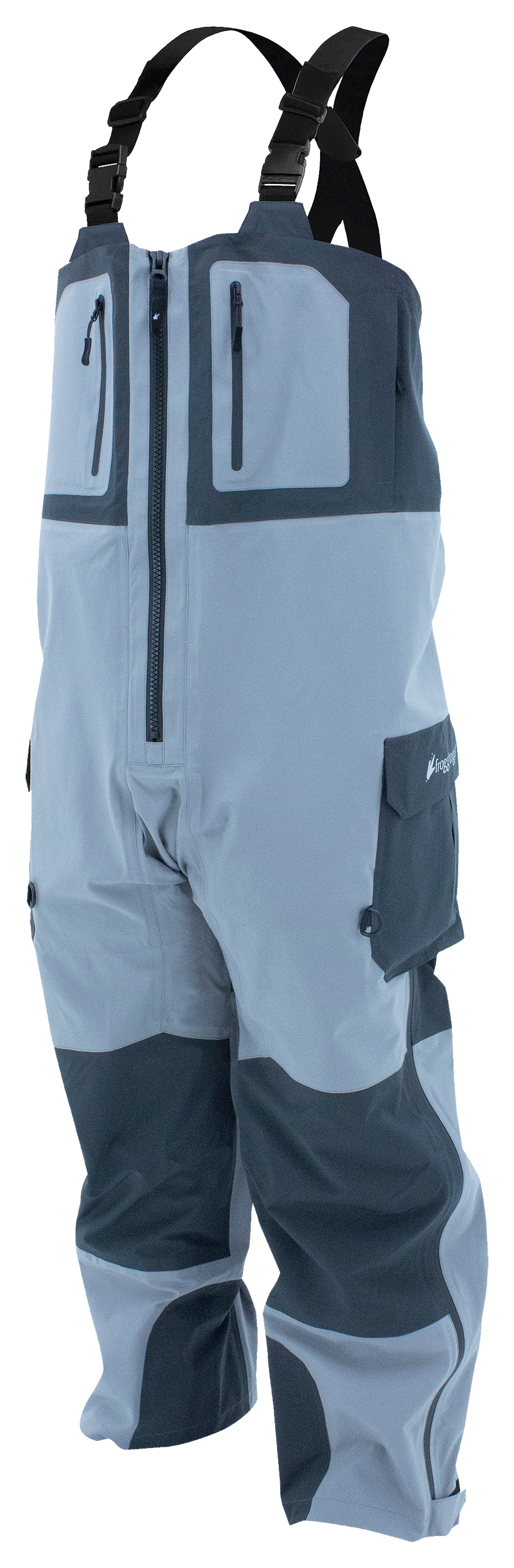 frogg toggs Pilot II Guide Bibs for Men - Gray/Carbon  - S