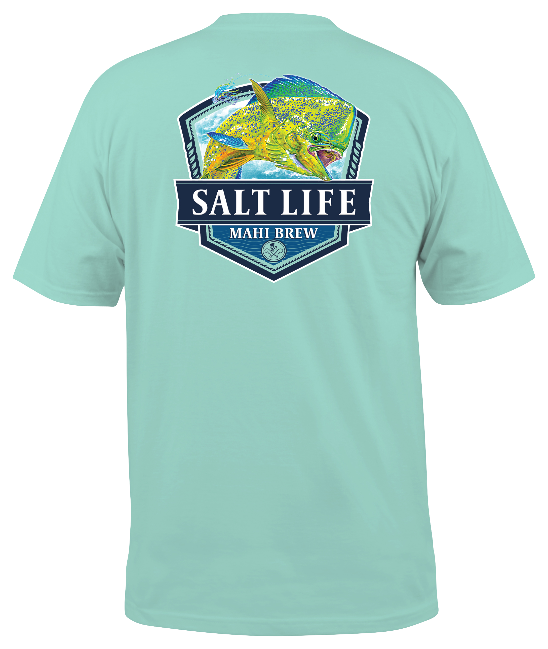Salt Life Mahi Brew Short-Sleeve T-Shirt for Men - Aruba Blue - S