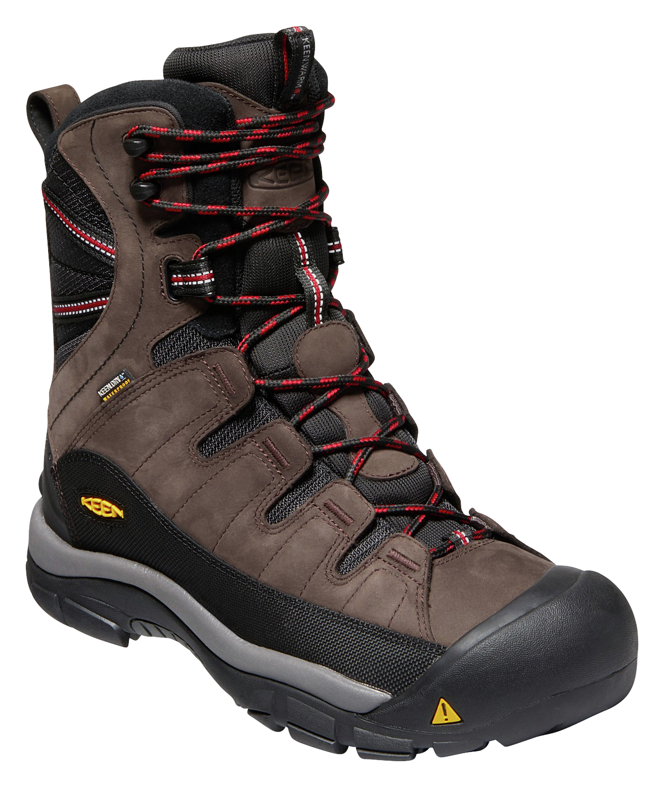 KEEN Summit County Waterproof Boots for Men - Mulch/Black - 10.5M
