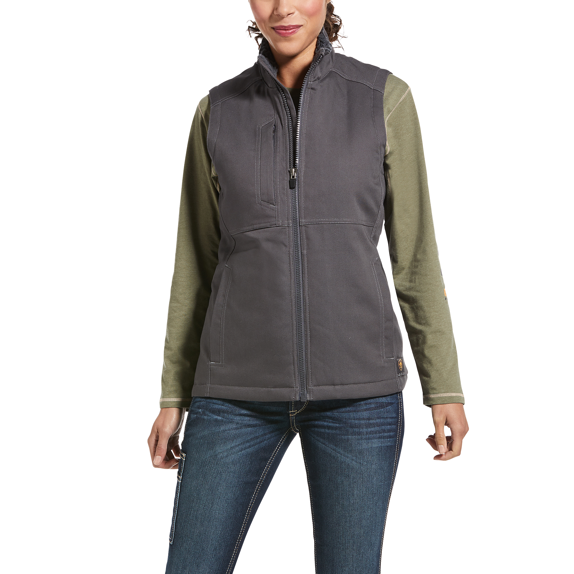 Ariat Rebar DuraCanvas Insulated Vest for Ladies - Rebar Grey - M