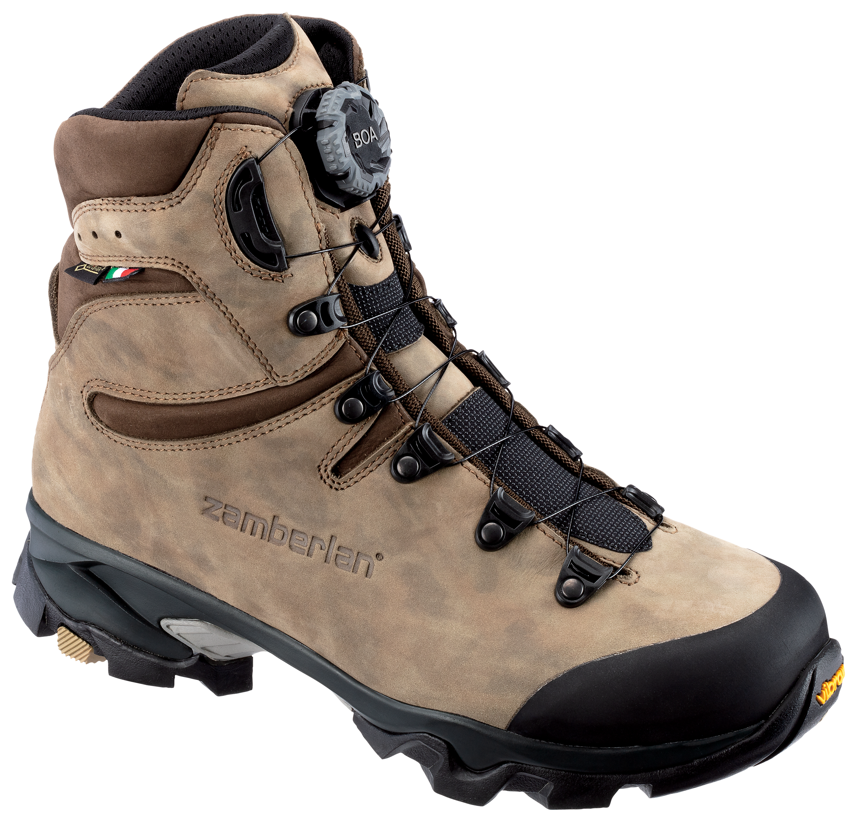 Zamberlan 4014 Lynx Mid GORE-TEX RR Boa Brown Camo Hunting Boots for Men -  - 100789276-2860824 - Shoes A Bass Pro Shops and Cabelas Exclusive!? Easy-wear sku 100789276-2860824
